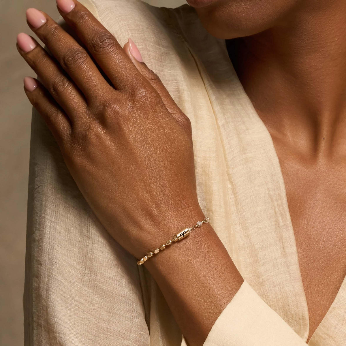 Courageous Presence Crystal Quartz Aries Bracelet