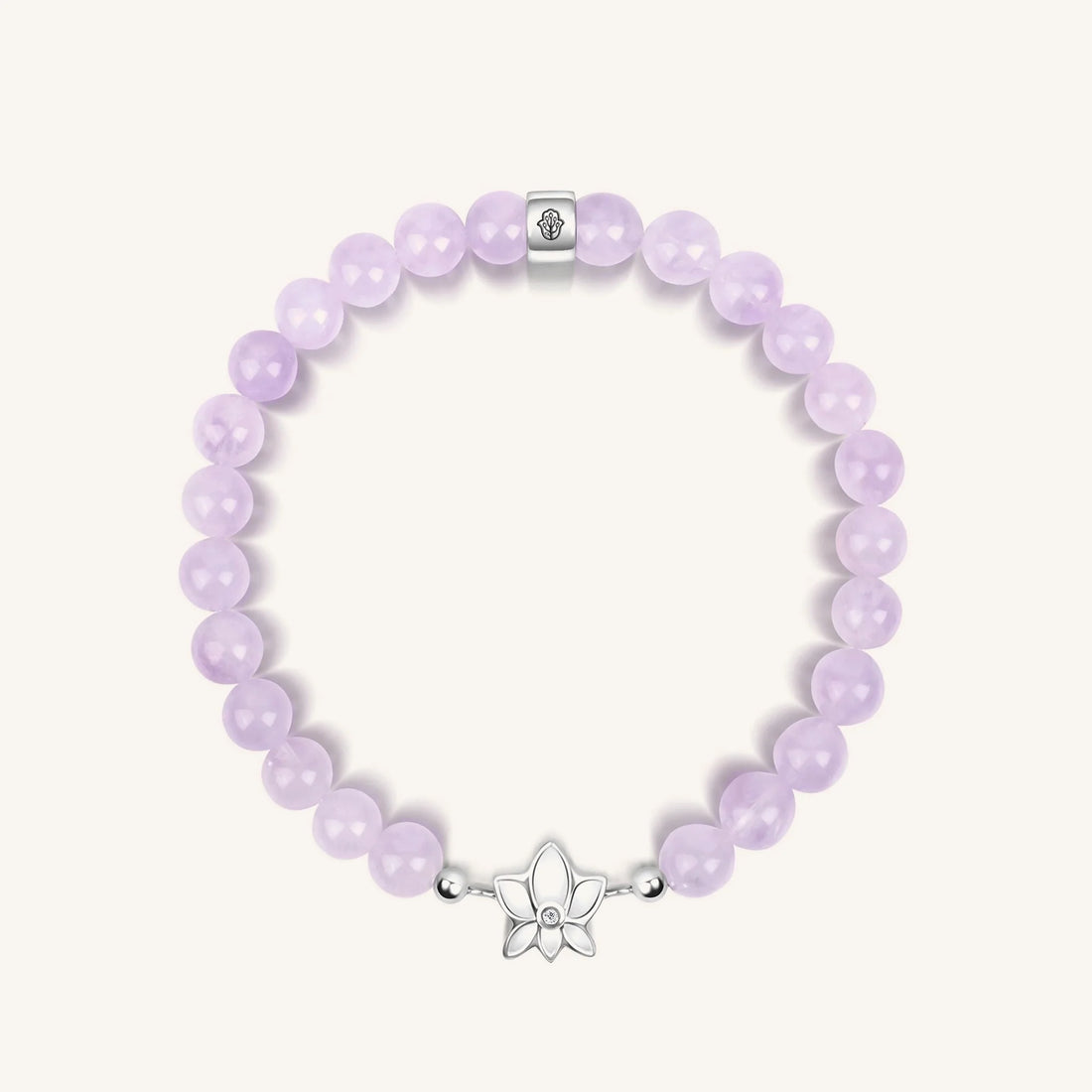 Peace and Purity Lavender Jade Lotus Bracelet