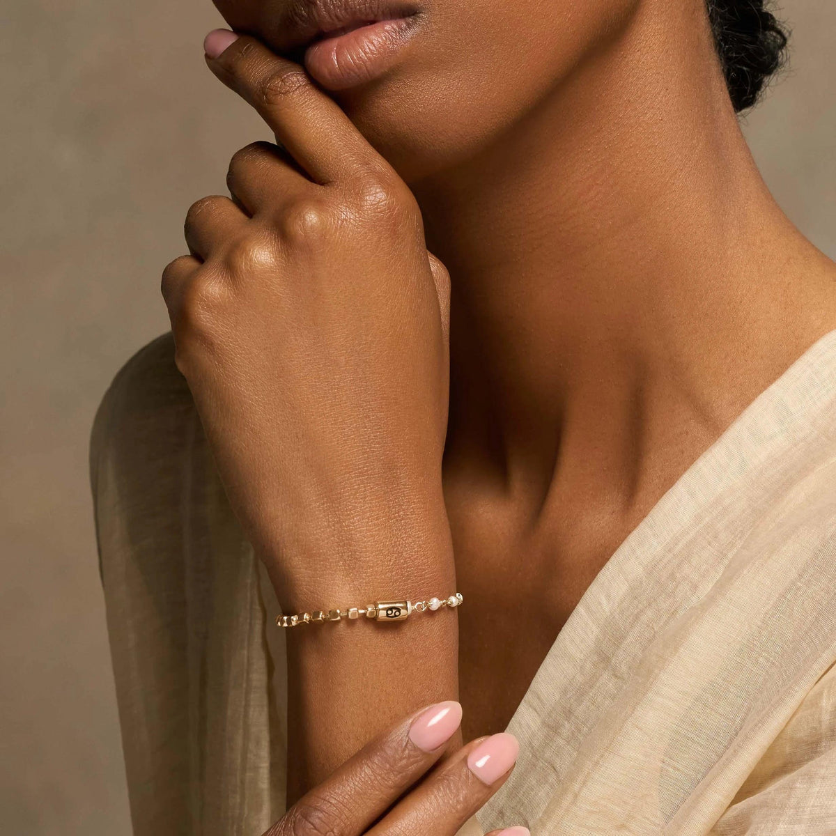 Intuitively Passionate Cancer Pearl Bracelet
