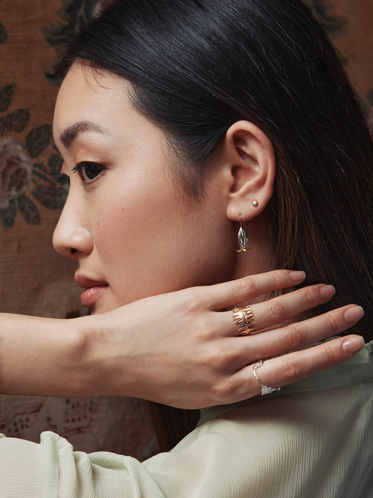 Wrapped Fern Leaf Ring