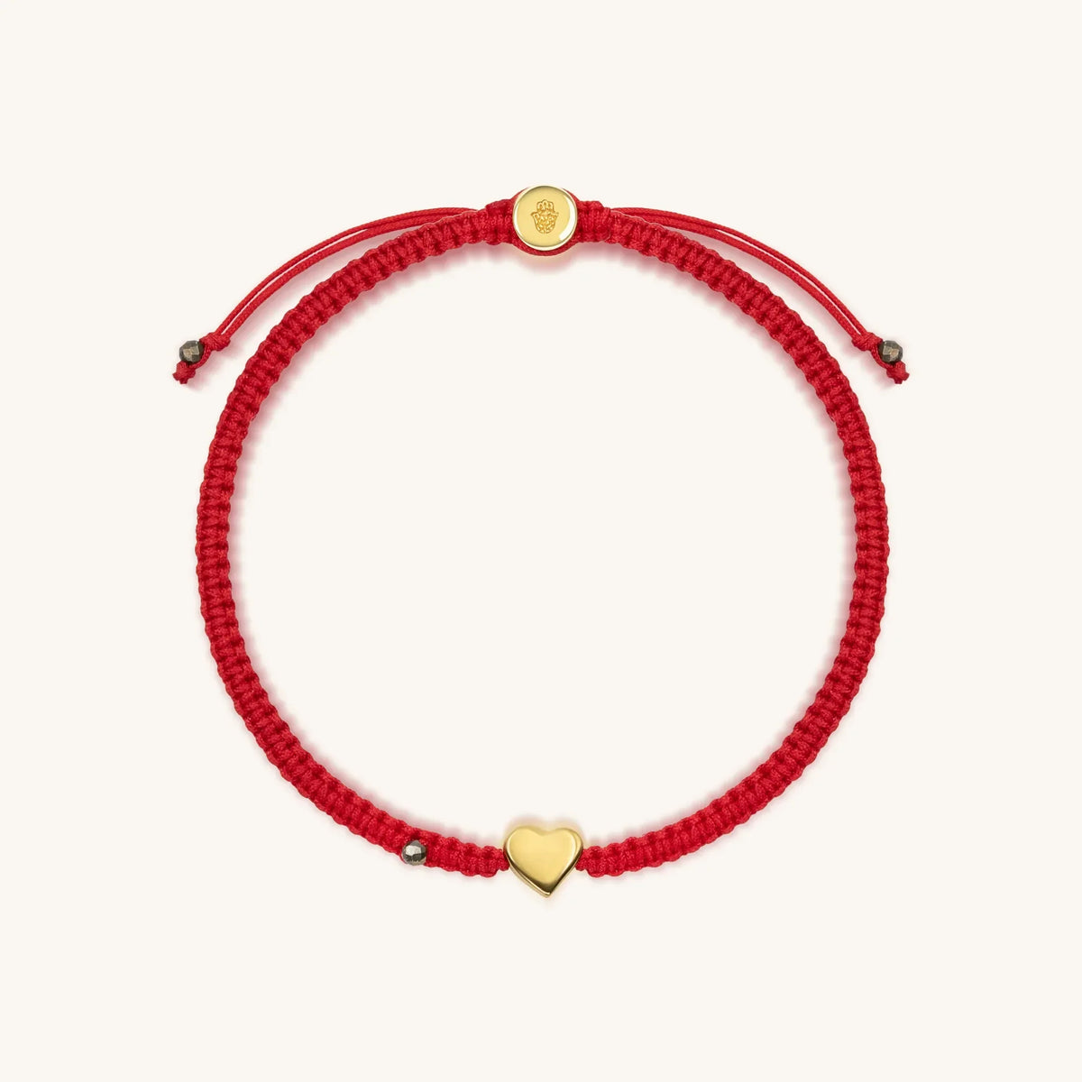 Enchanting Love Red String Gold Heart Charm Bracelet