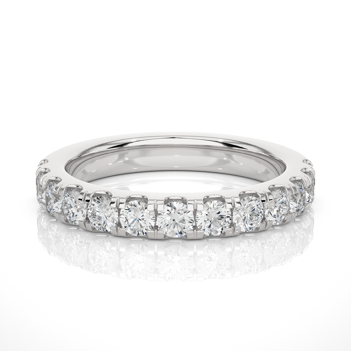 Round-Cut Lab-grown Diamond Band in 10K White Gold