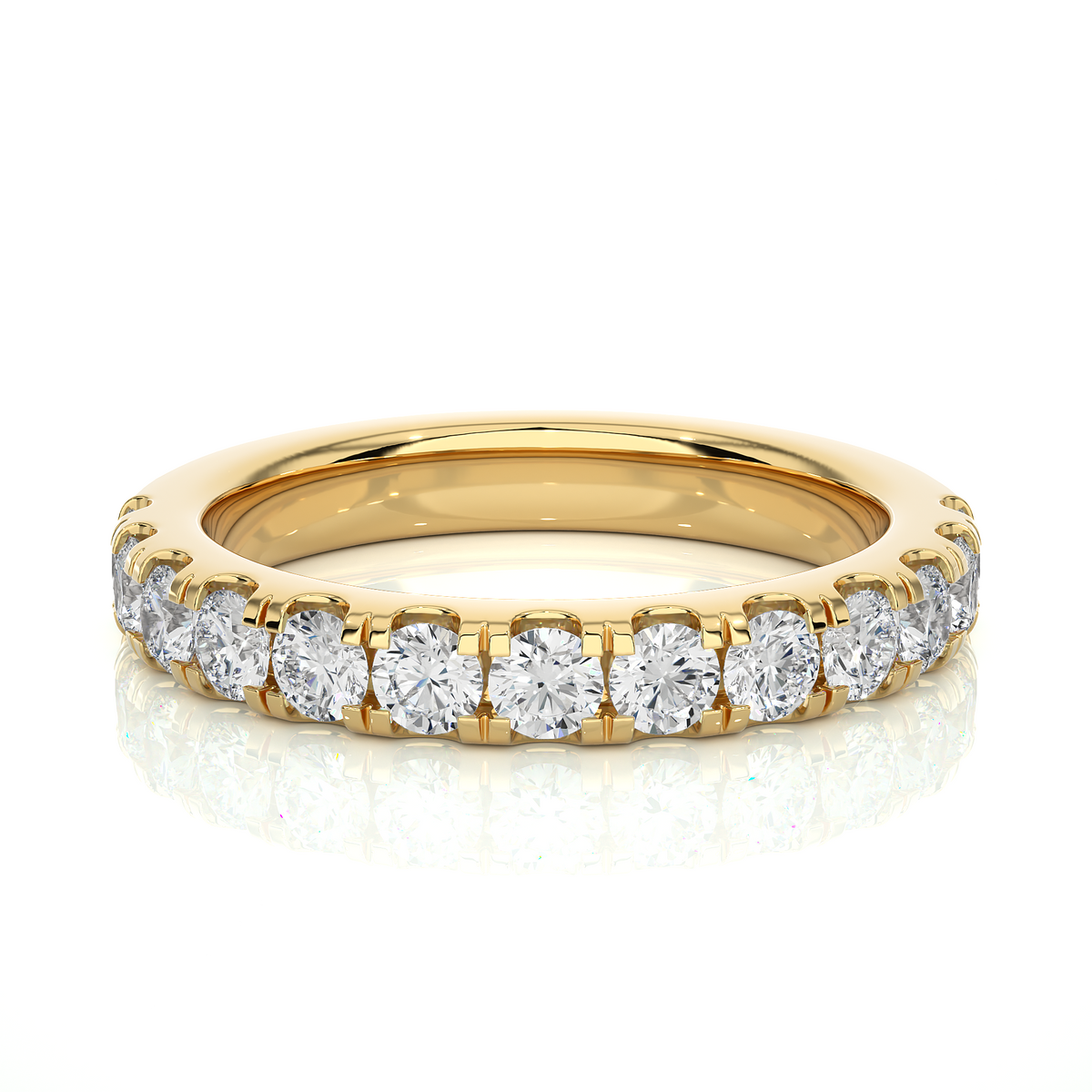 Round-Cut Lab-grown Diamond Band in 10K White Gold