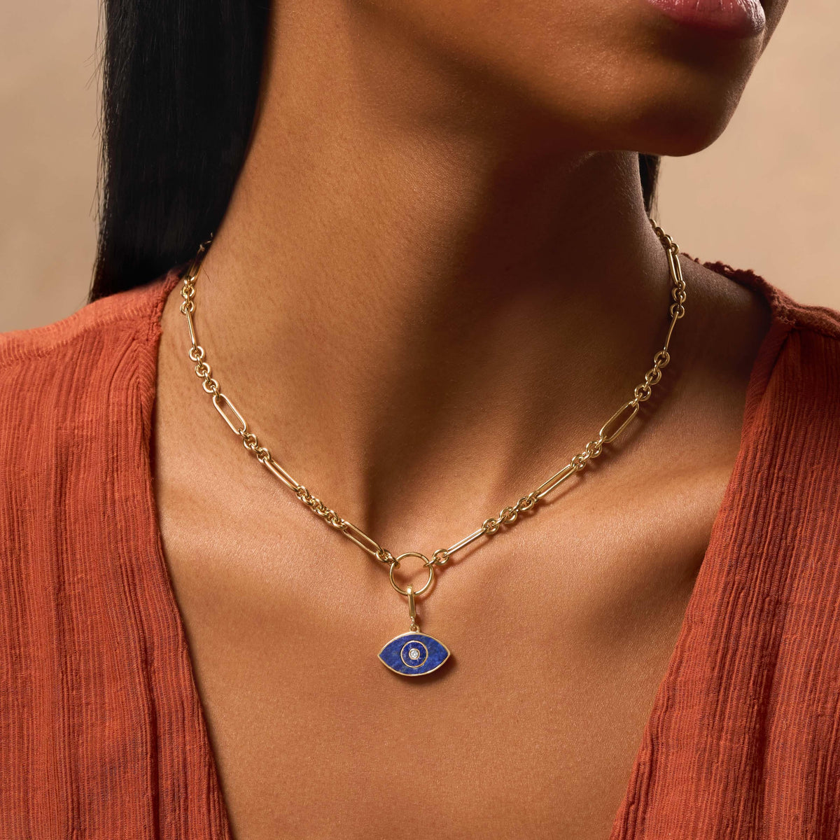 Enlightening Insight Lapis Lazuli Evil Eye Charm