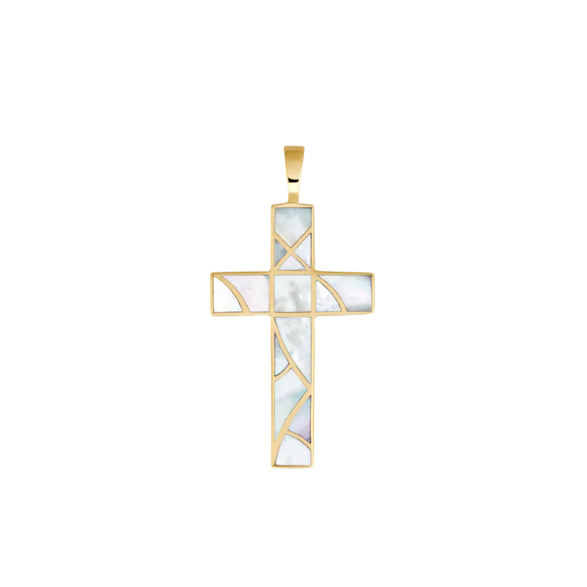 Faithful Abundance Cross Mother of Pearl Charm