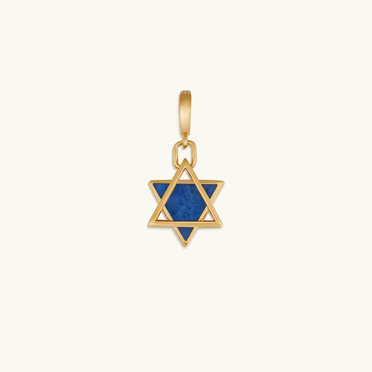 Perceptive Wisdom Lapis Lazuli Star of David Gold Pendant