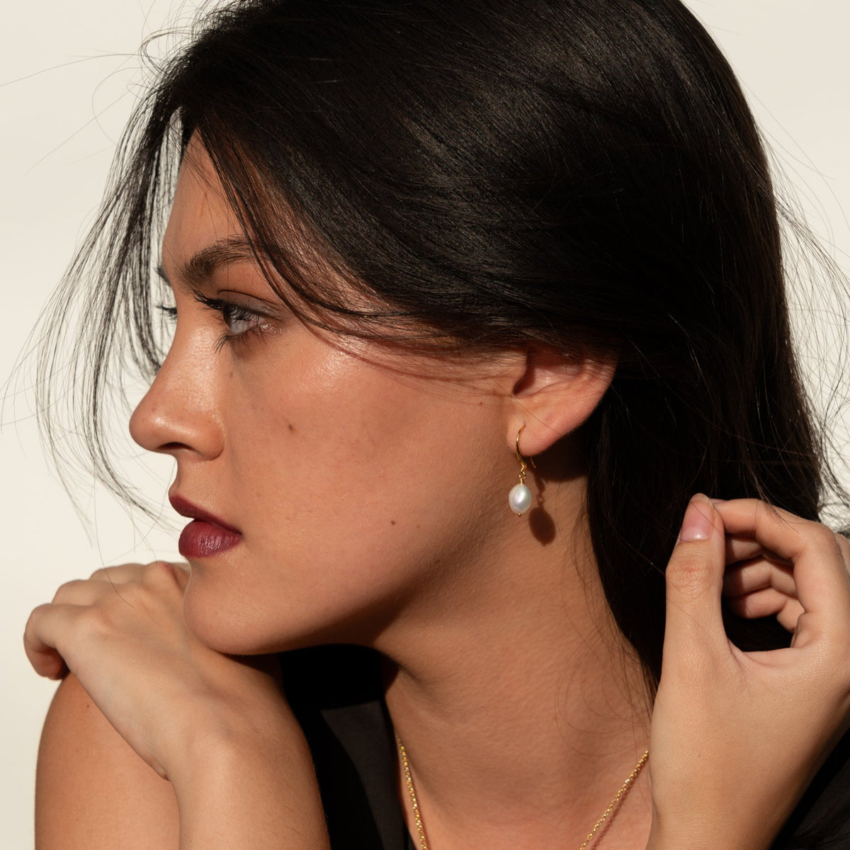 White Baroque Luna Pearl™ Earrings