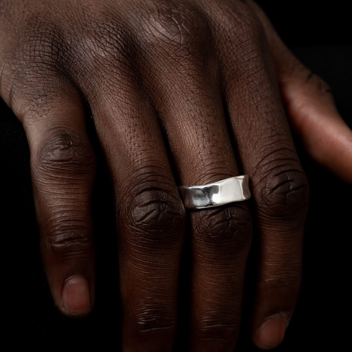 Men's Wide Waterfall Ring