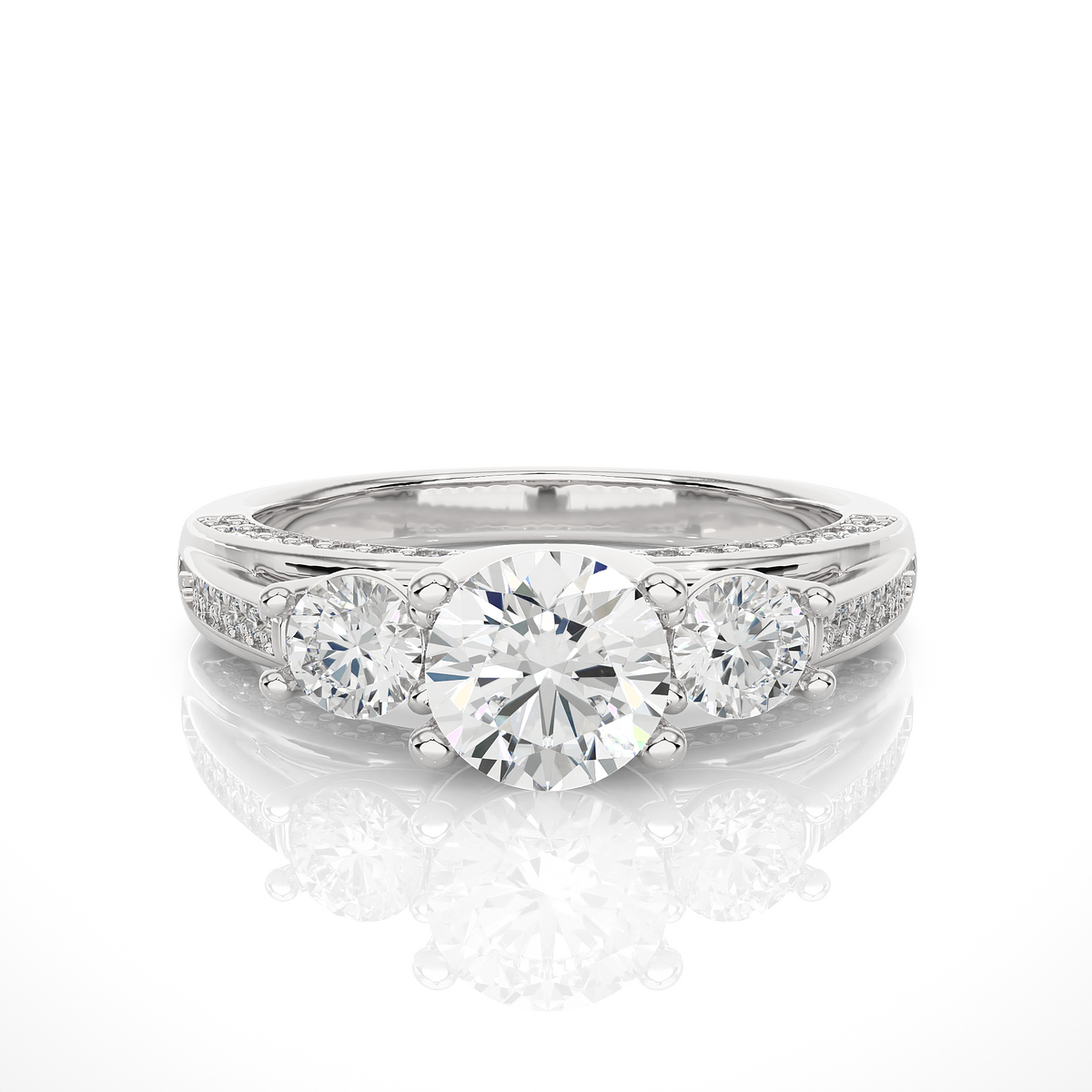 Lab-grown Diamond Ring in 10K White Gold