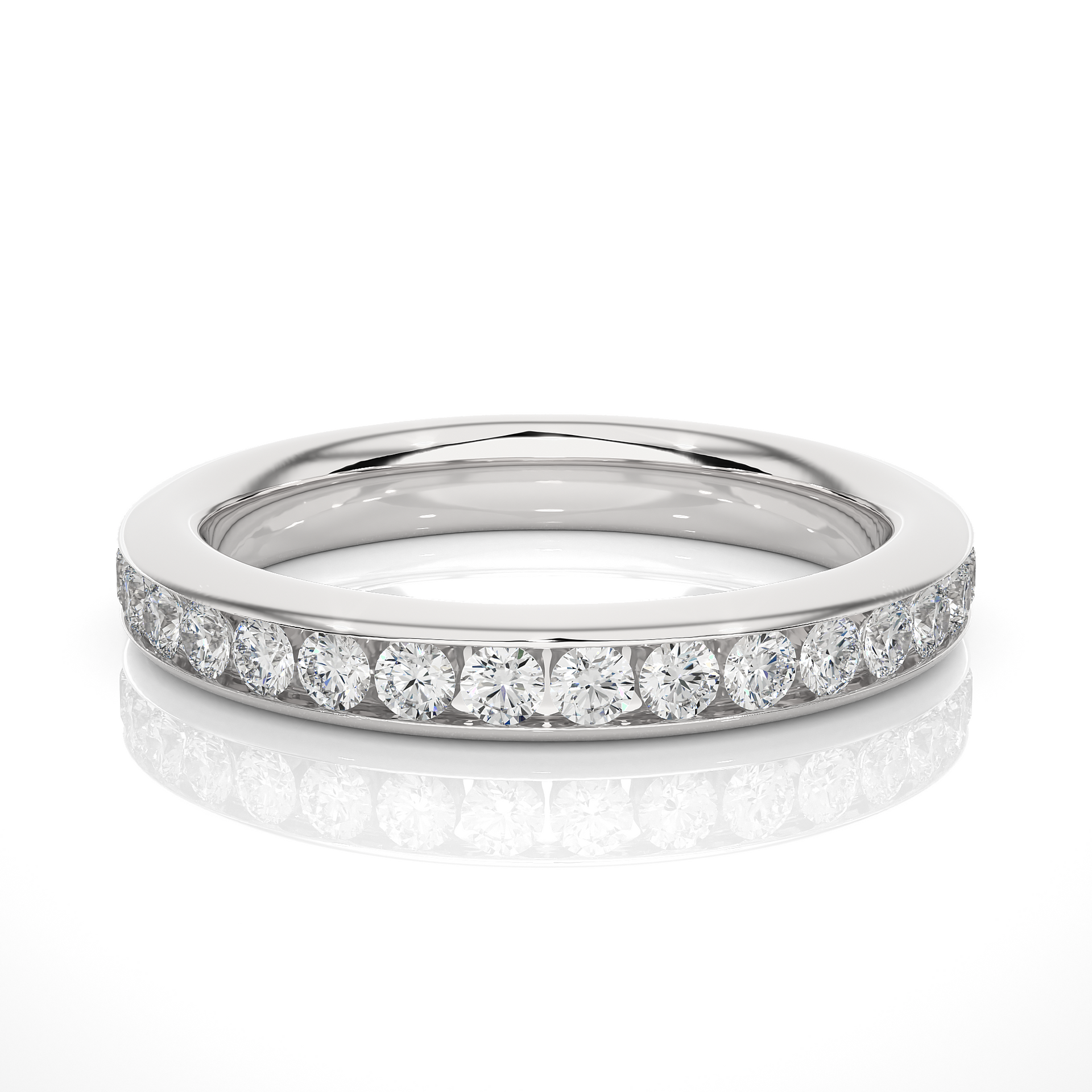 Lab-grown Diamond Eternity Wedding Band in 10K White Gold