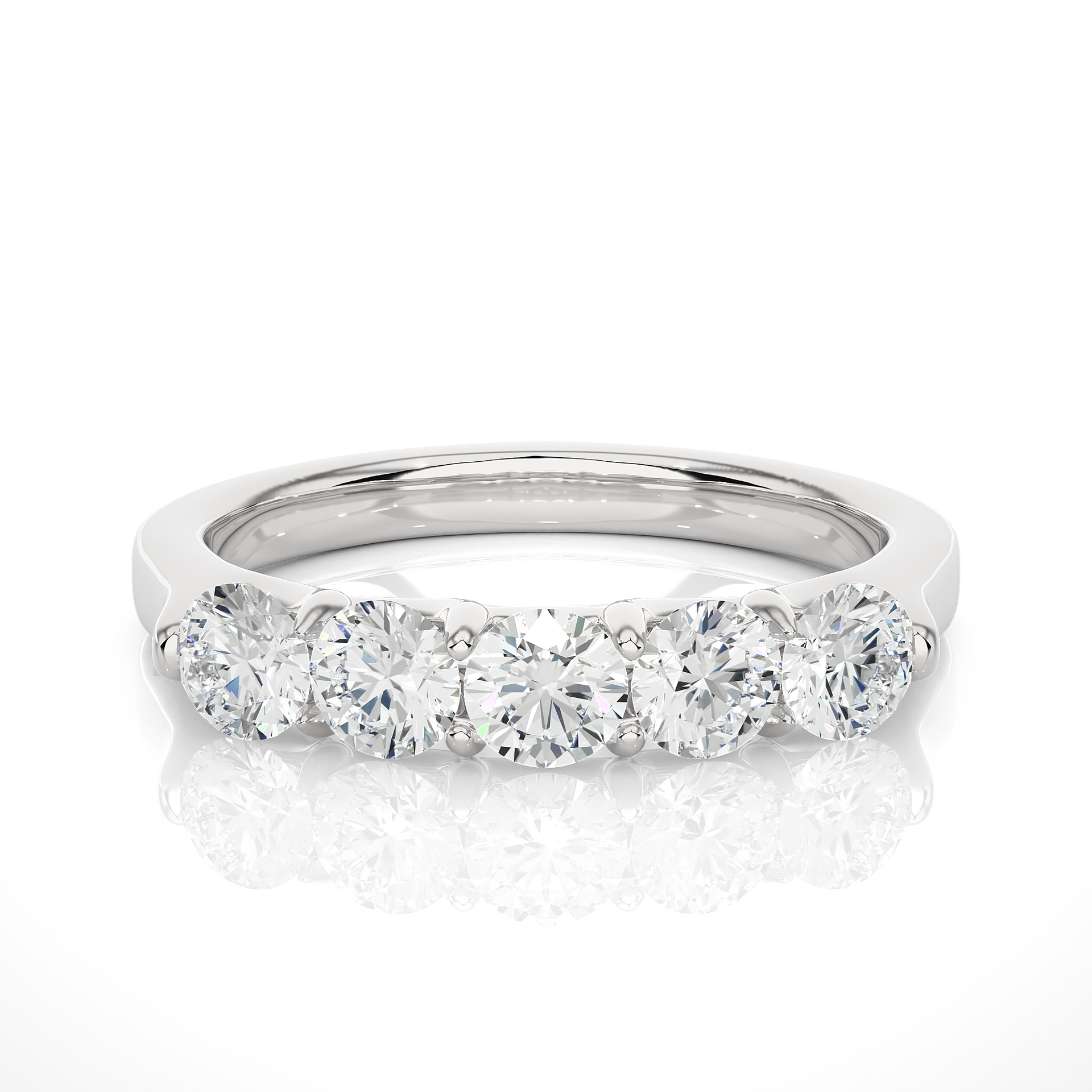 Round-Cut Lab-grown Diamond Eternity Ring in 10K White Gold
