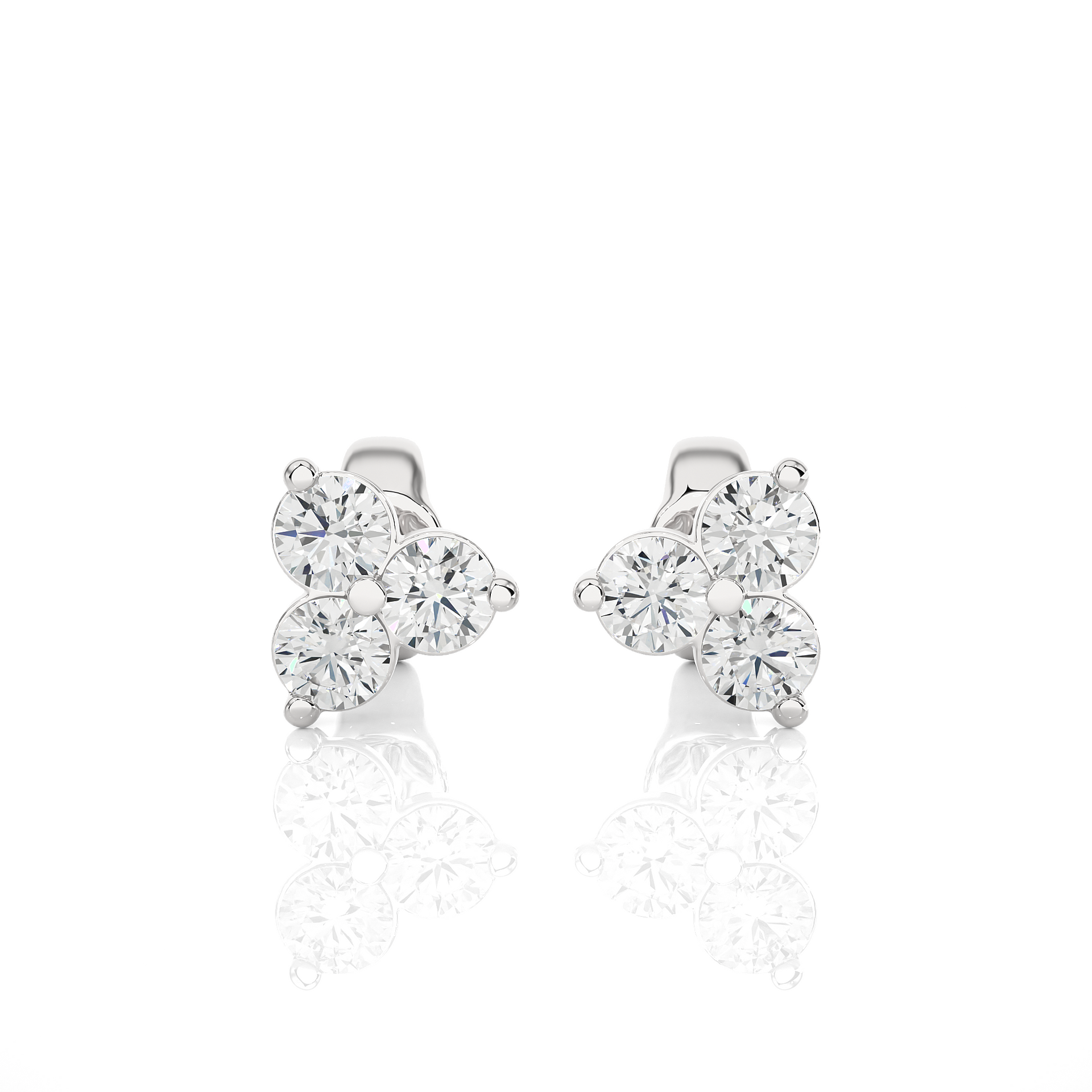 Lab-grown Diamond Earrings in 10K White Gold