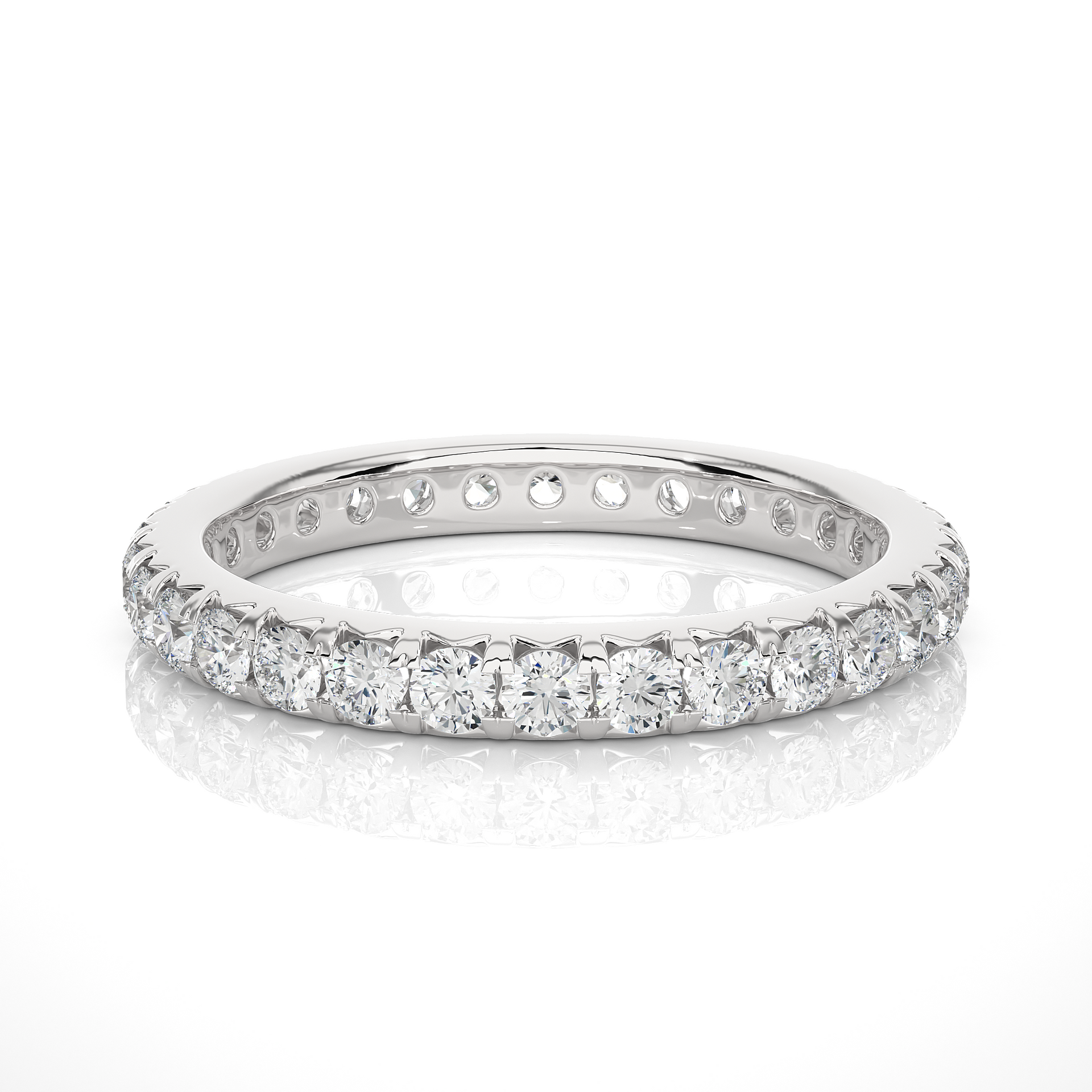 Lab-grown Diamond Eternity Wedding Band in 10K White Gold
