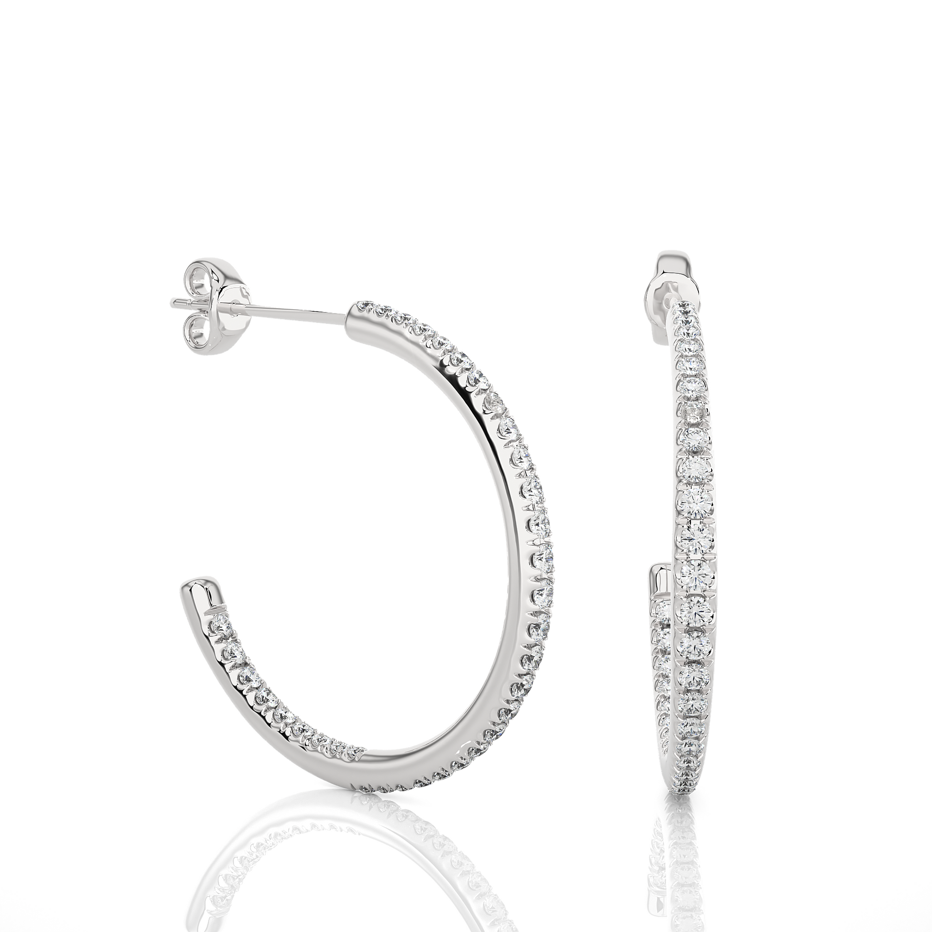 Lab-grown Diamond Huggie Earrings in 14K Gold