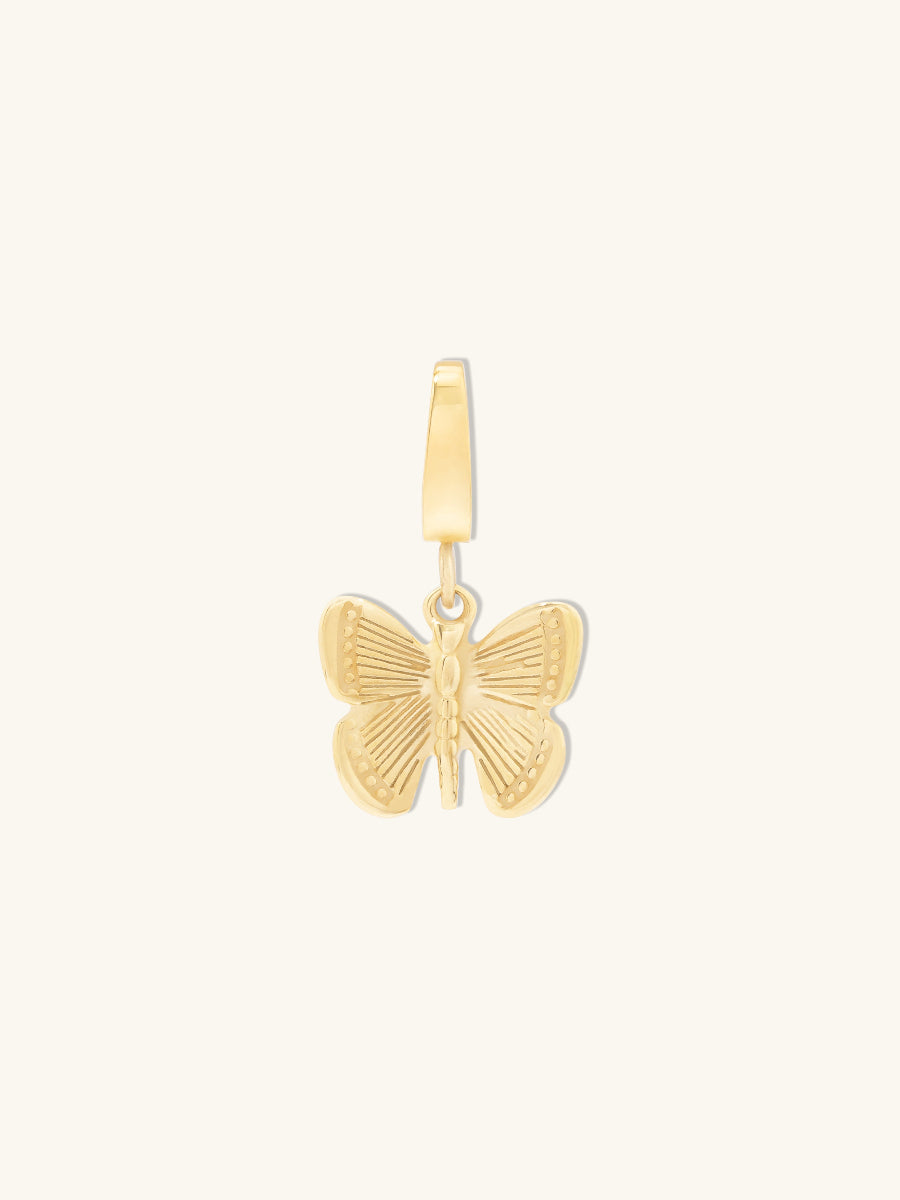 Vintage Butterfly Gold Charm