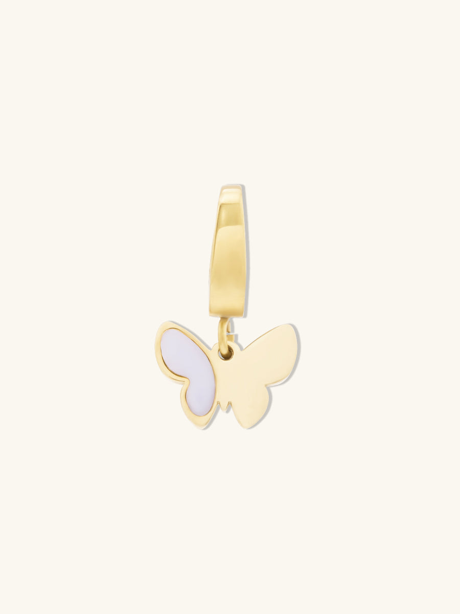 Butterfly Pearl & Gold Charm