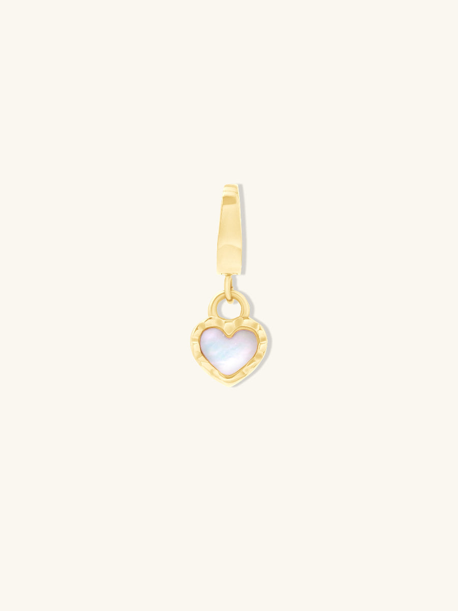 Petite Heart Pearl & Gold Charm