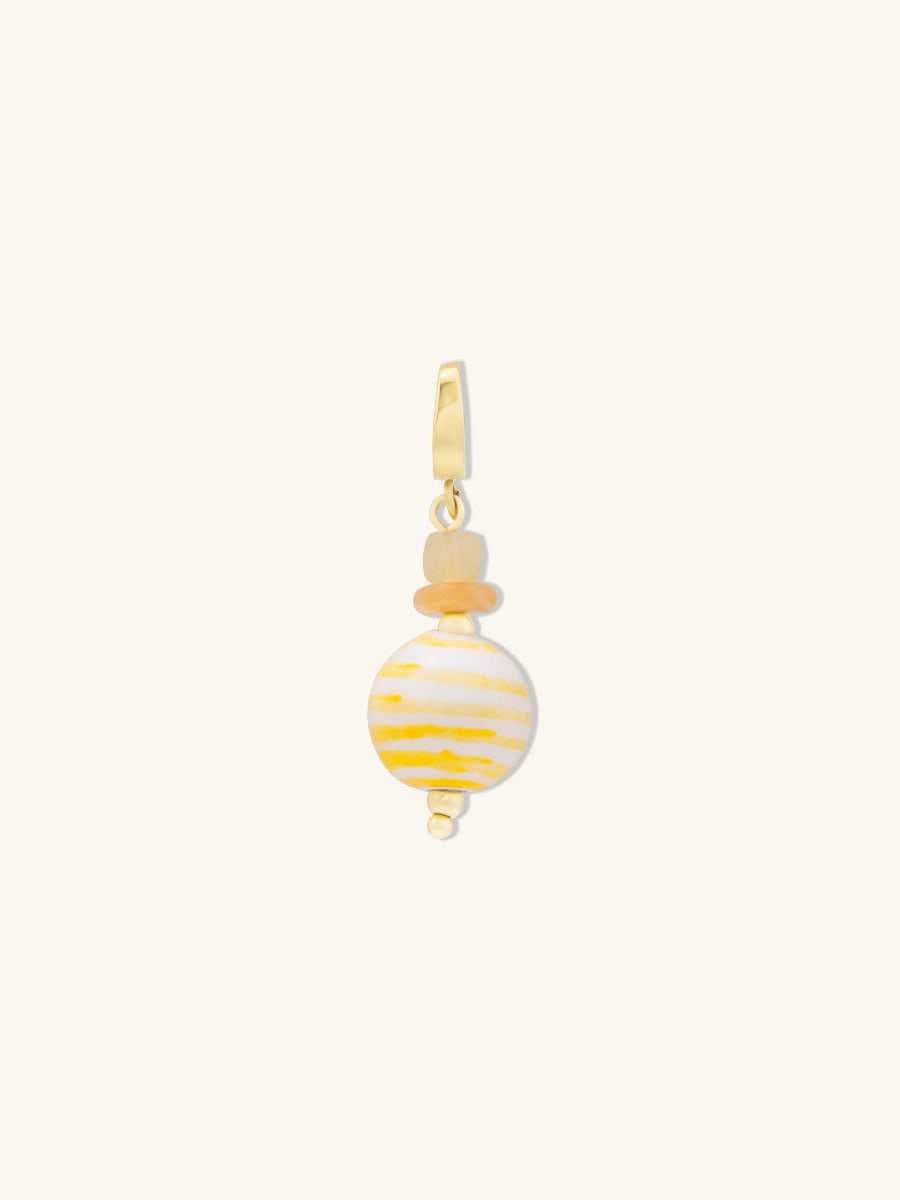 Ball Ceramic Daisy Charm