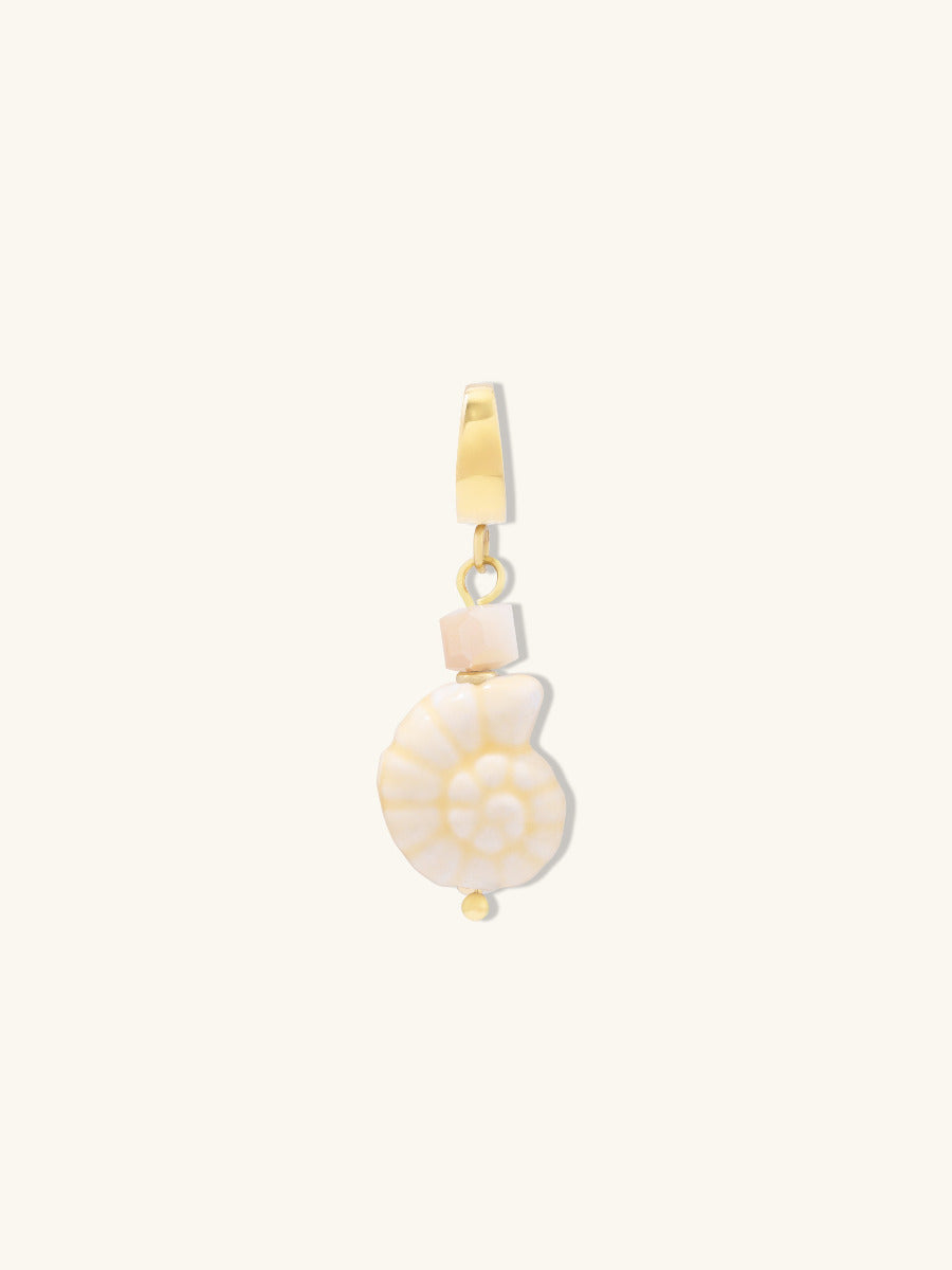 Shell Ceramic Daisy Charm