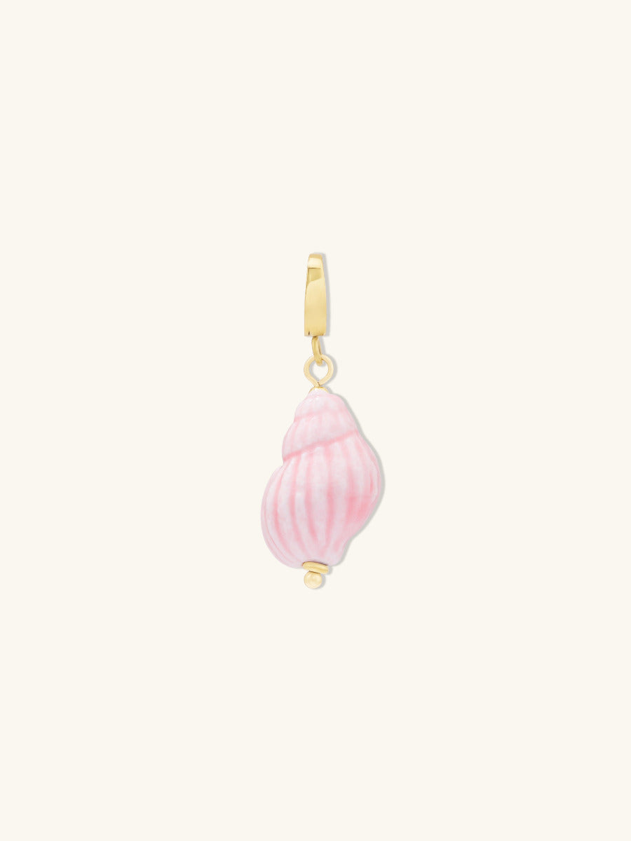 Conch Shell Ceramic Blush Charm