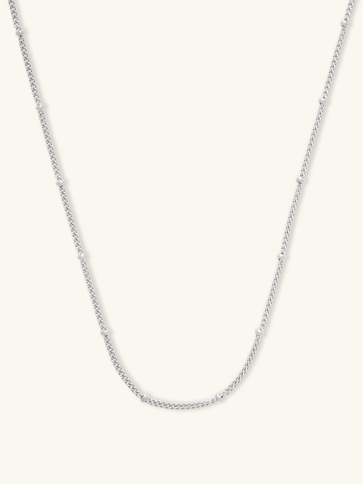 Beaded Silver Essential Chain Necklace