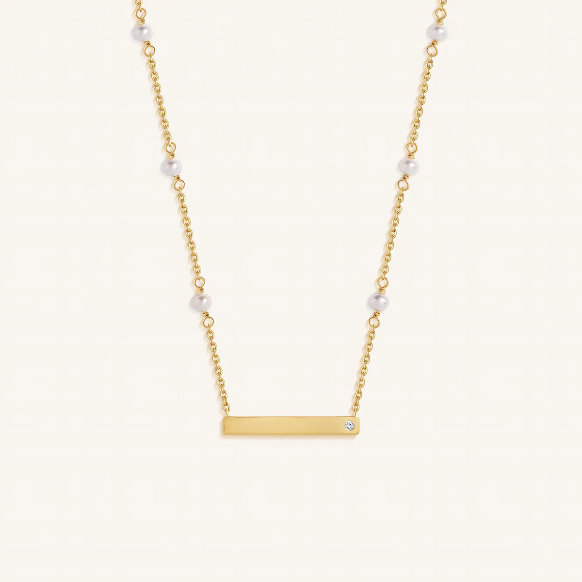 Treasured Intentions Pearl Engravable Necklace