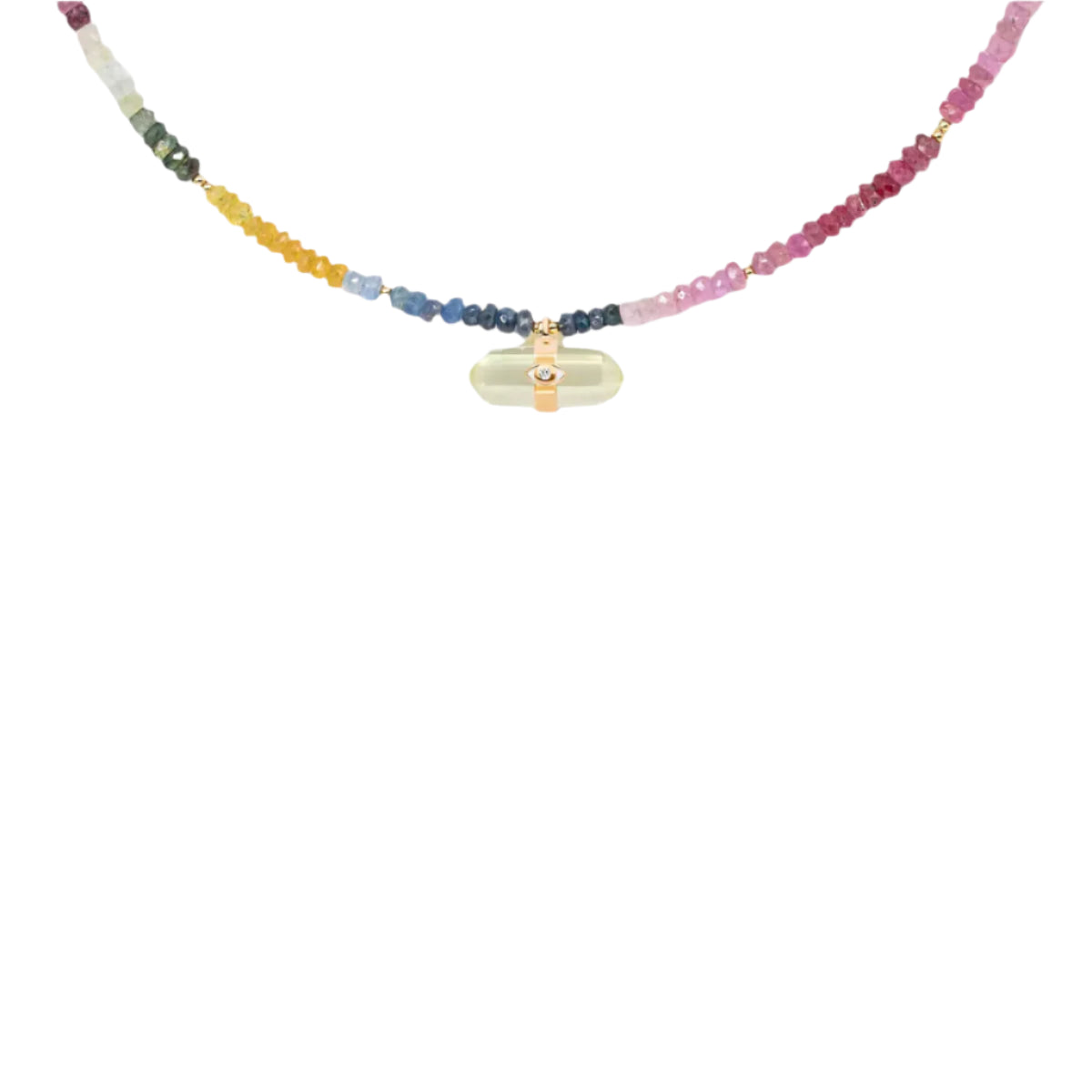 Divine Intervention - Evil Eye Multi Stone Pointer Necklace