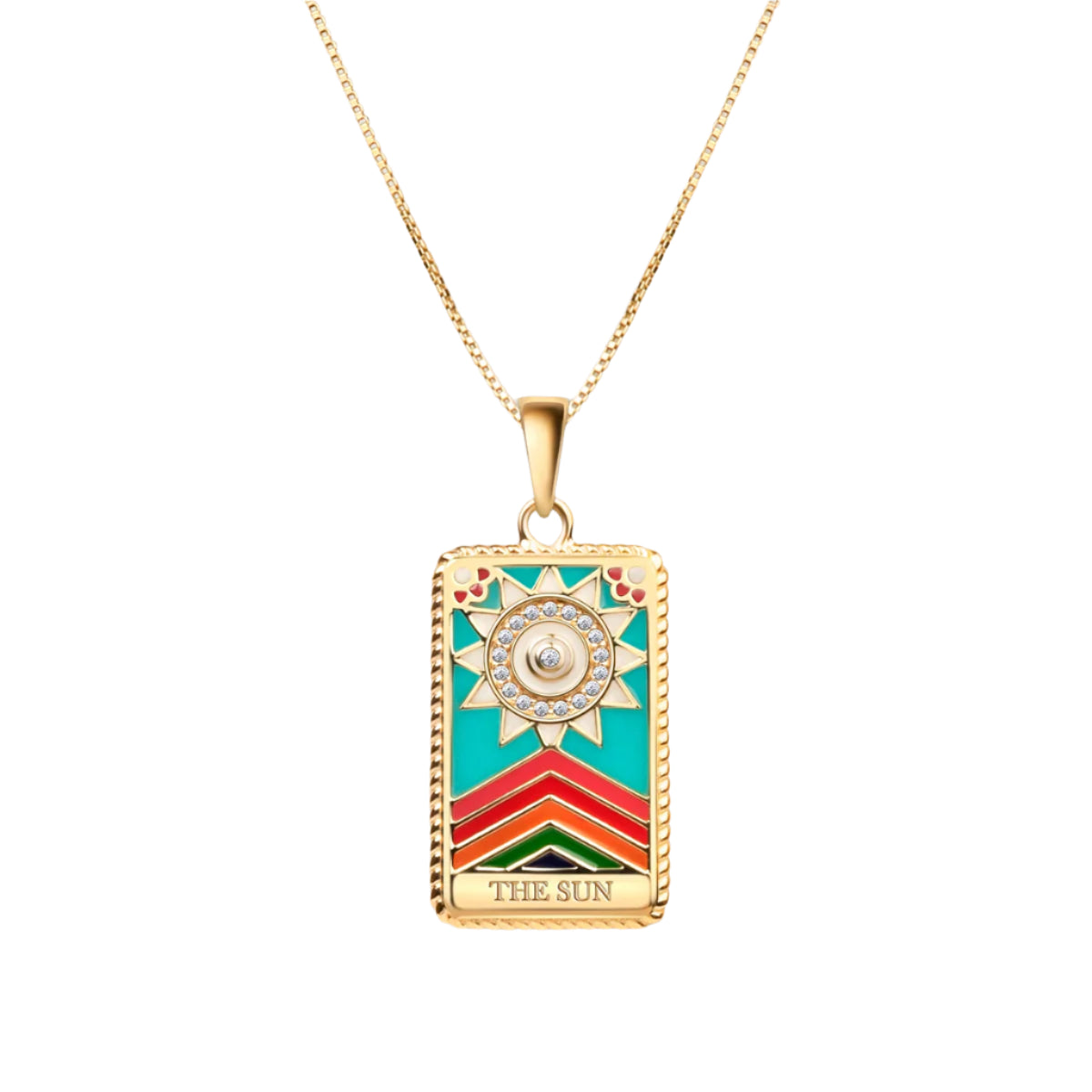 Cosmic Optimism - 'The Sun' Tarot Card Necklace