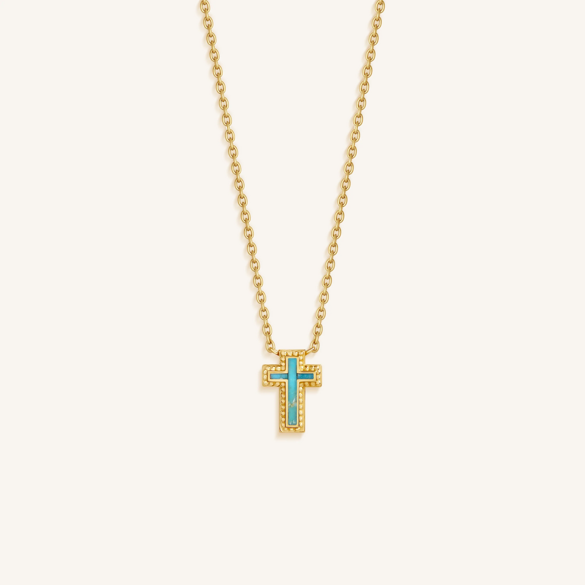 True Path Turquoise Cross Necklace