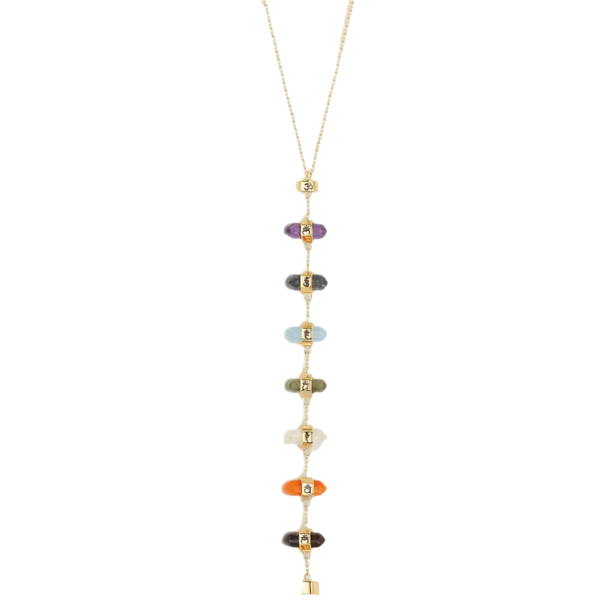 Magical Drops - Multistone Chakra Lariat Necklace