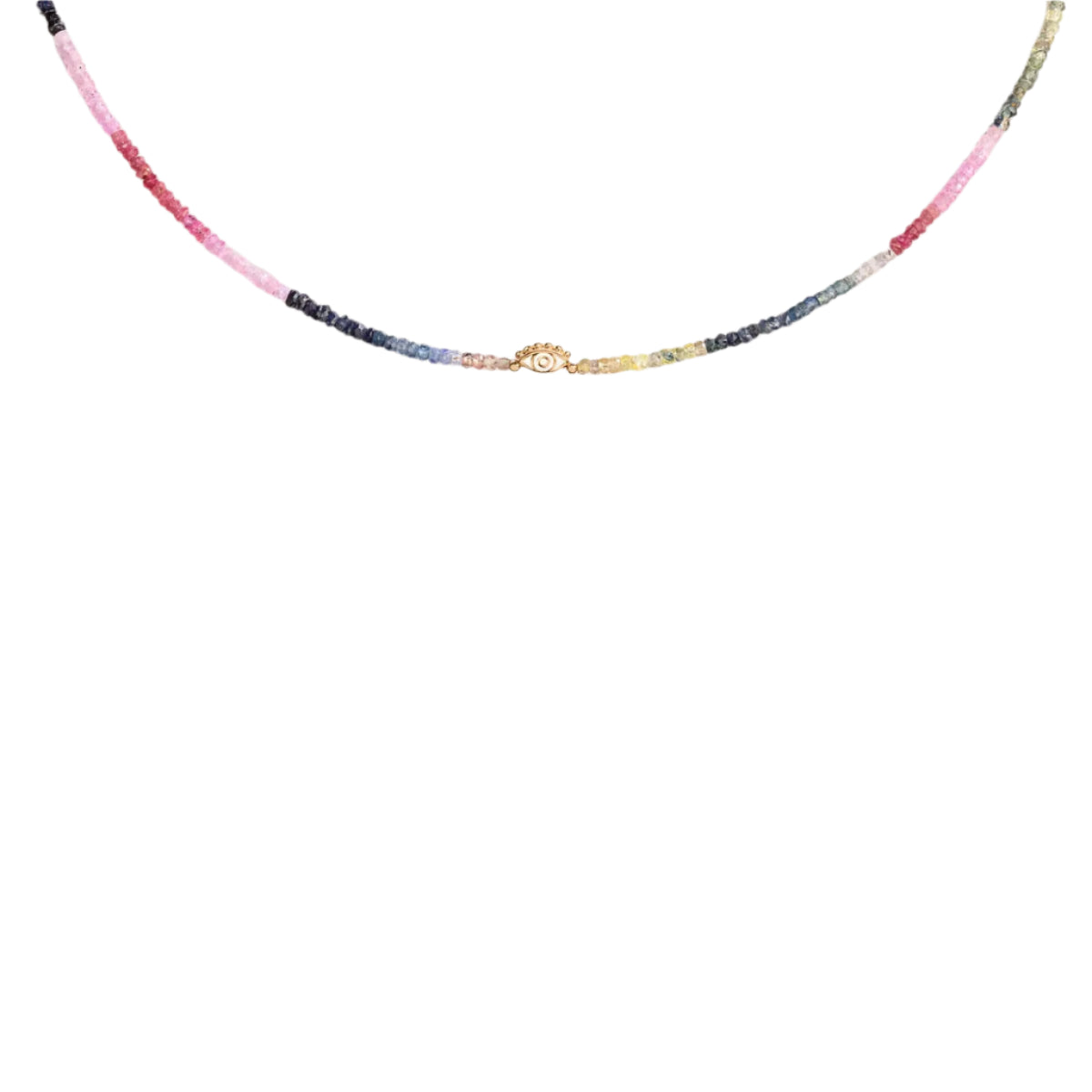 Protection & Wisdom - Multi Sapphire Evil Eye Necklace