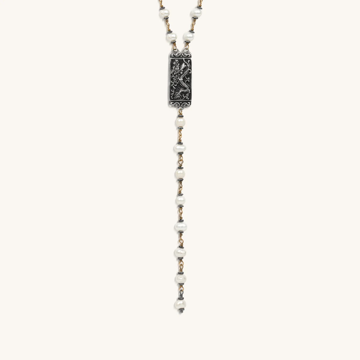 Spiritual Renewal Pearl Rosary Necklace
