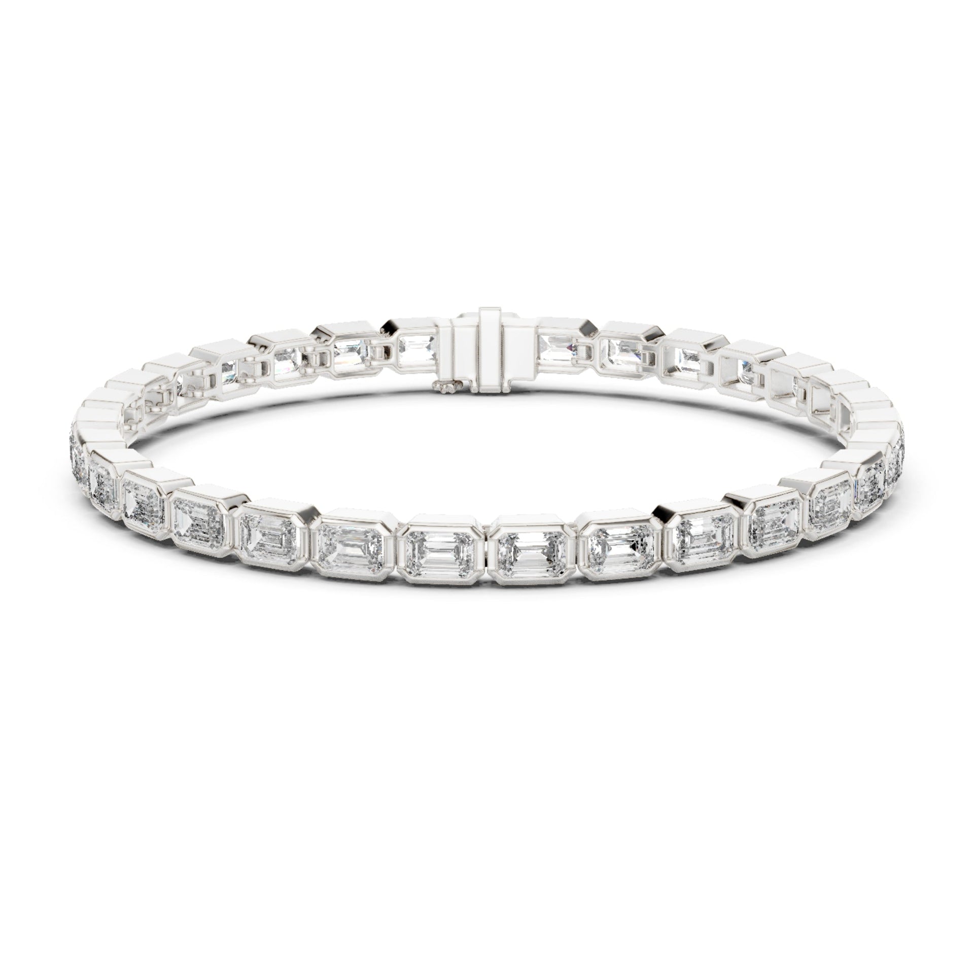 2.00Ct Round-Cut Lab-grown Diamond Tennis Bracelet in 10K Yellow Gold