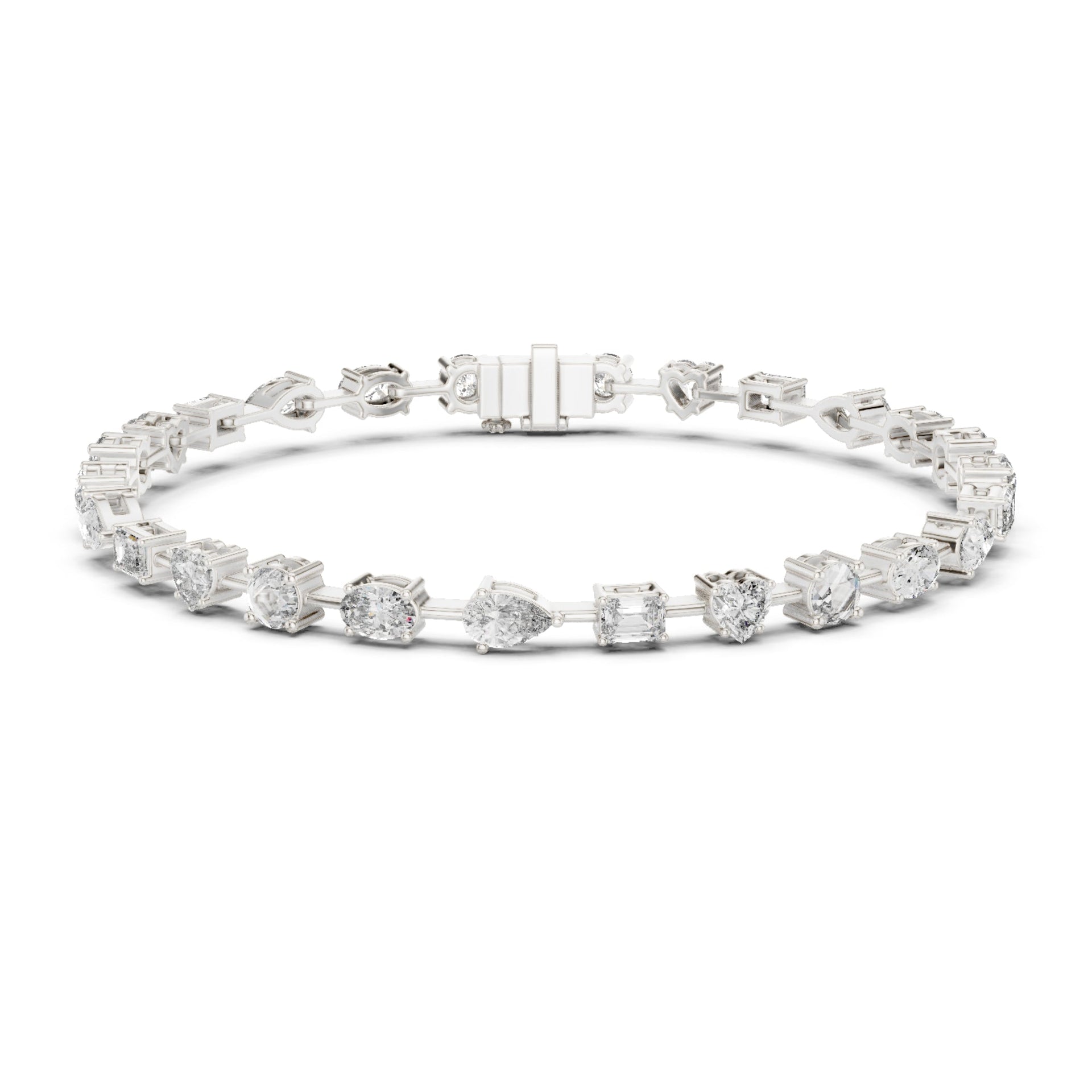 2.00Ct Round-Cut Lab-grown Diamond Tennis Bracelet in 10K Rose Gold