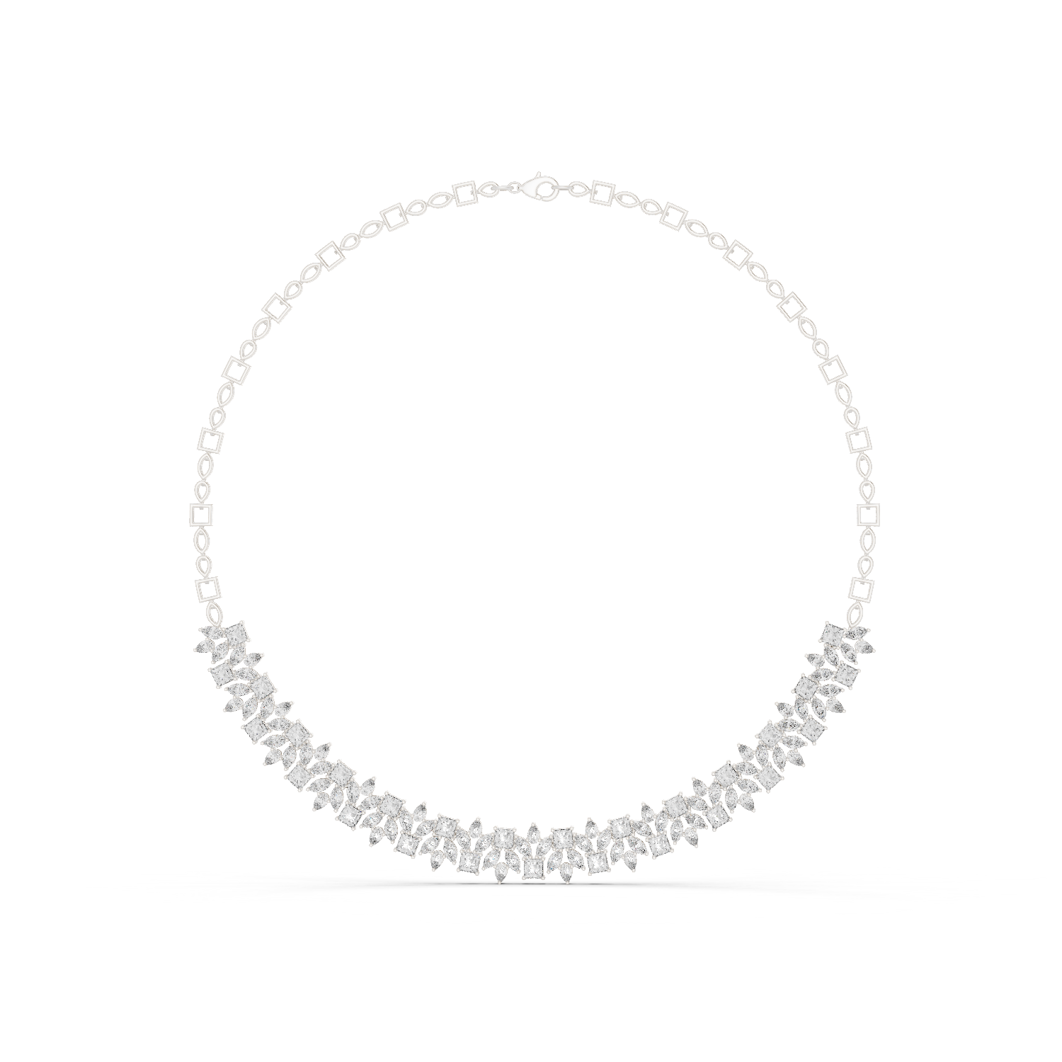 2.52Ct Round-Cut Lab-grown Diamond Necklace in 10K Yellow Gold