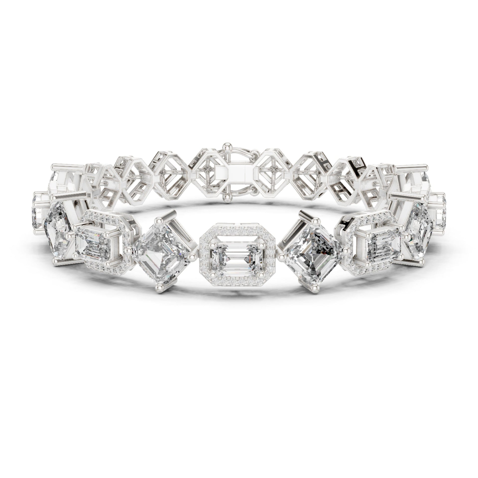 5.17Ct Round-Cut Lab-grown Diamond Tennis Bracelet in 10K Yellow Gold