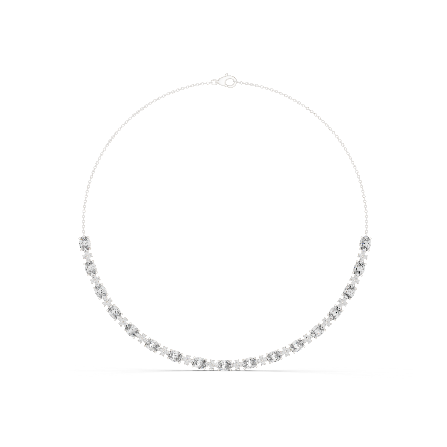 4.53Ct Round-Cut Lab-grown Diamond Vintage Necklace in 10K Yellow Gold