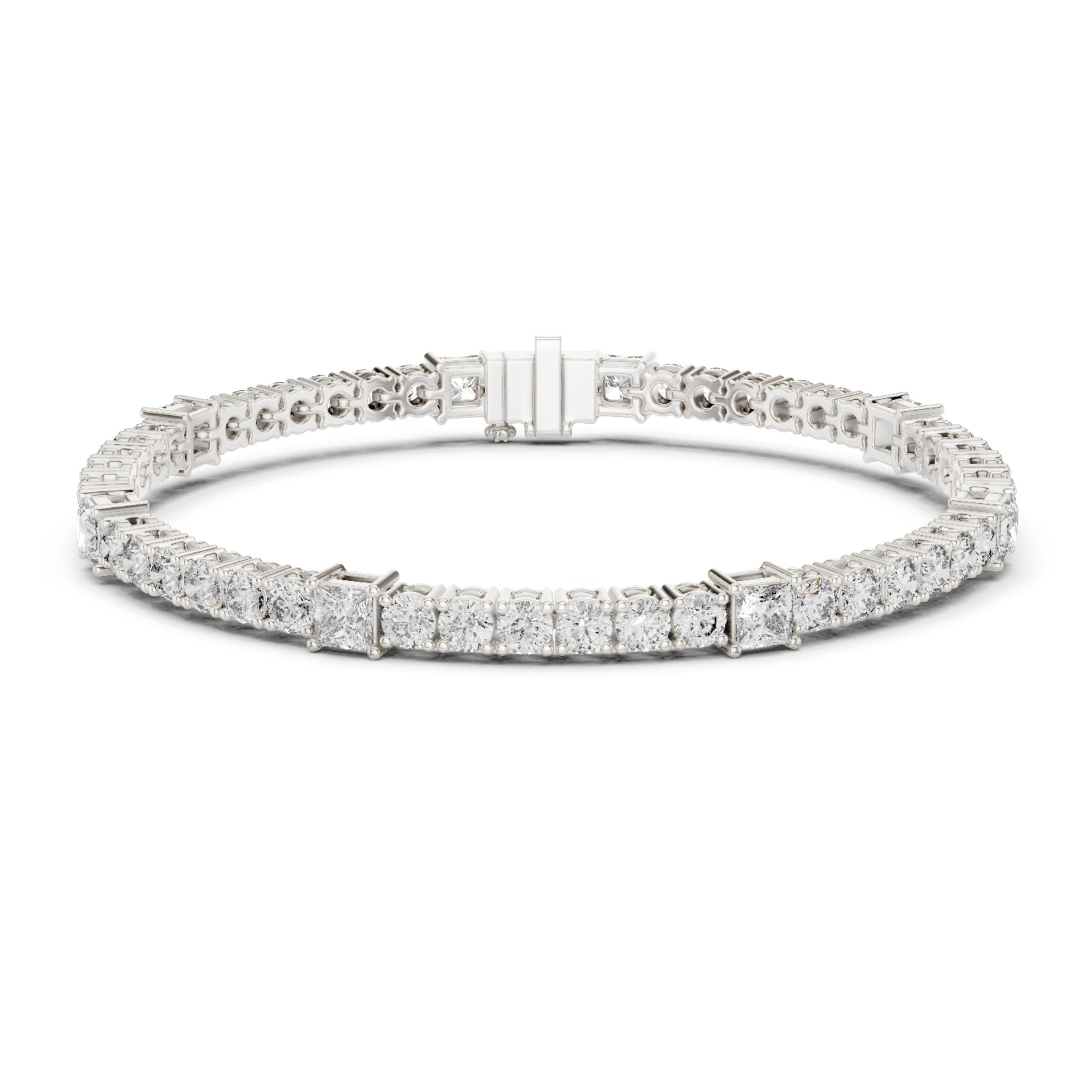 2.00Ct Round-Cut Lab-grown Diamond Tennis Bracelet in 10K White Gold