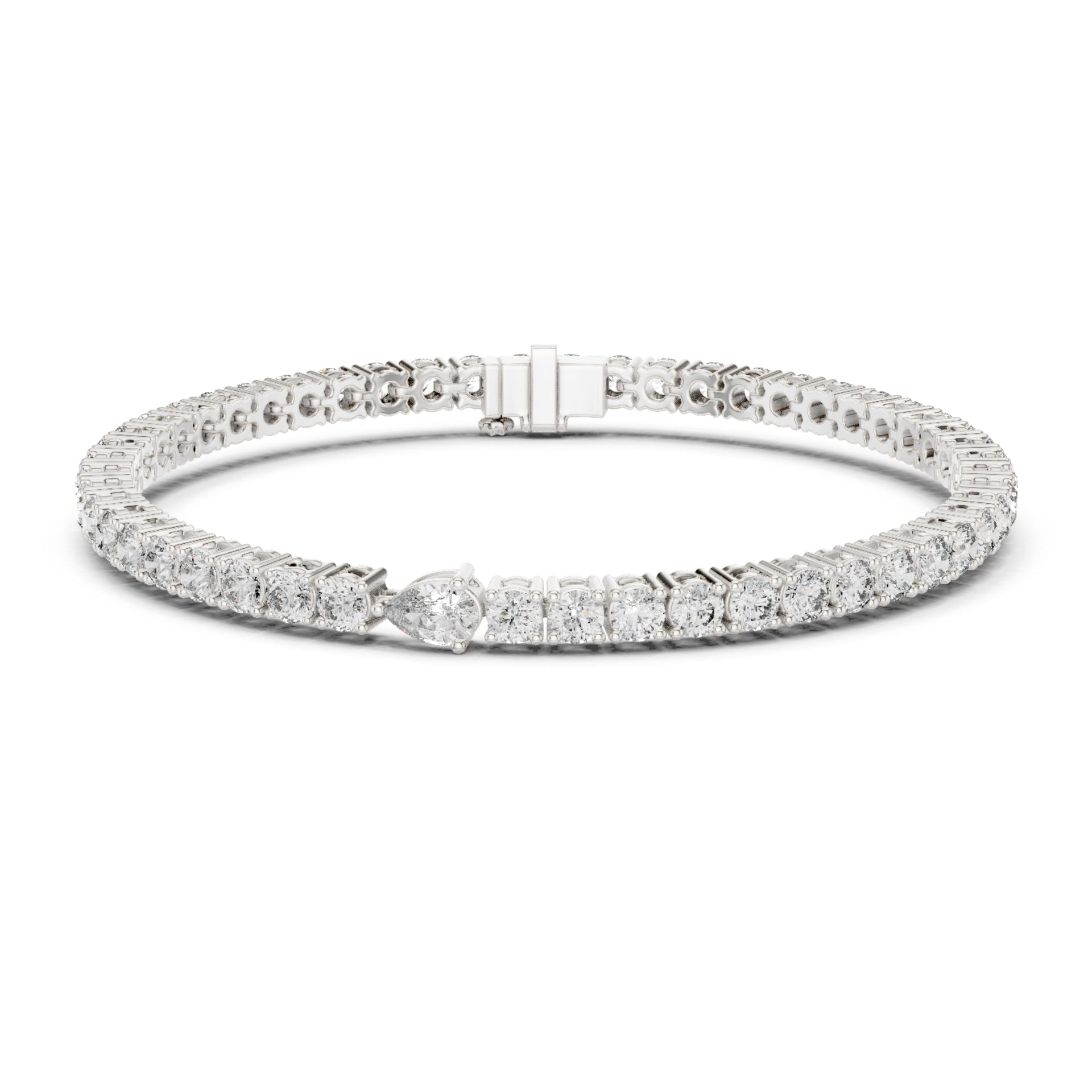 14.7Ct Round-Cut Lab-grown Diamond Tennis Bracelet in 10K Rose Gold
