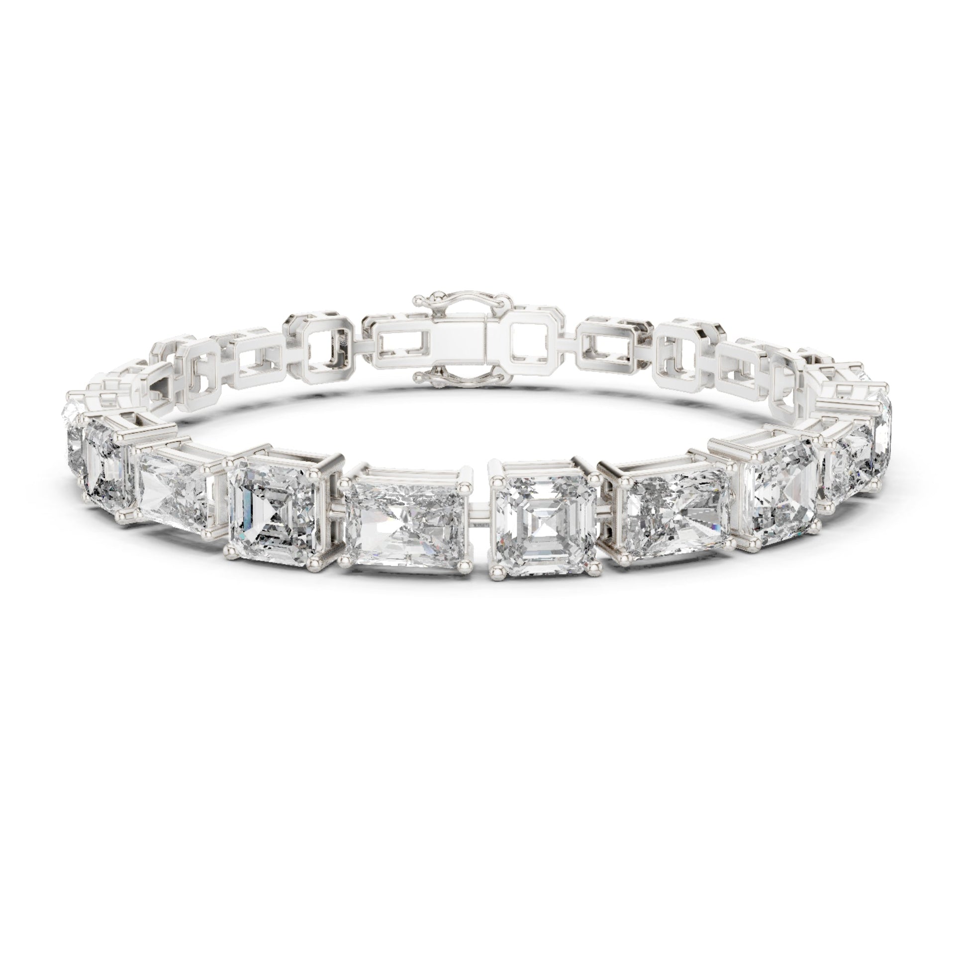 24.36Ct Round-Cut Lab-grown Diamond Vintage Bracelet in 10K Yellow Gold