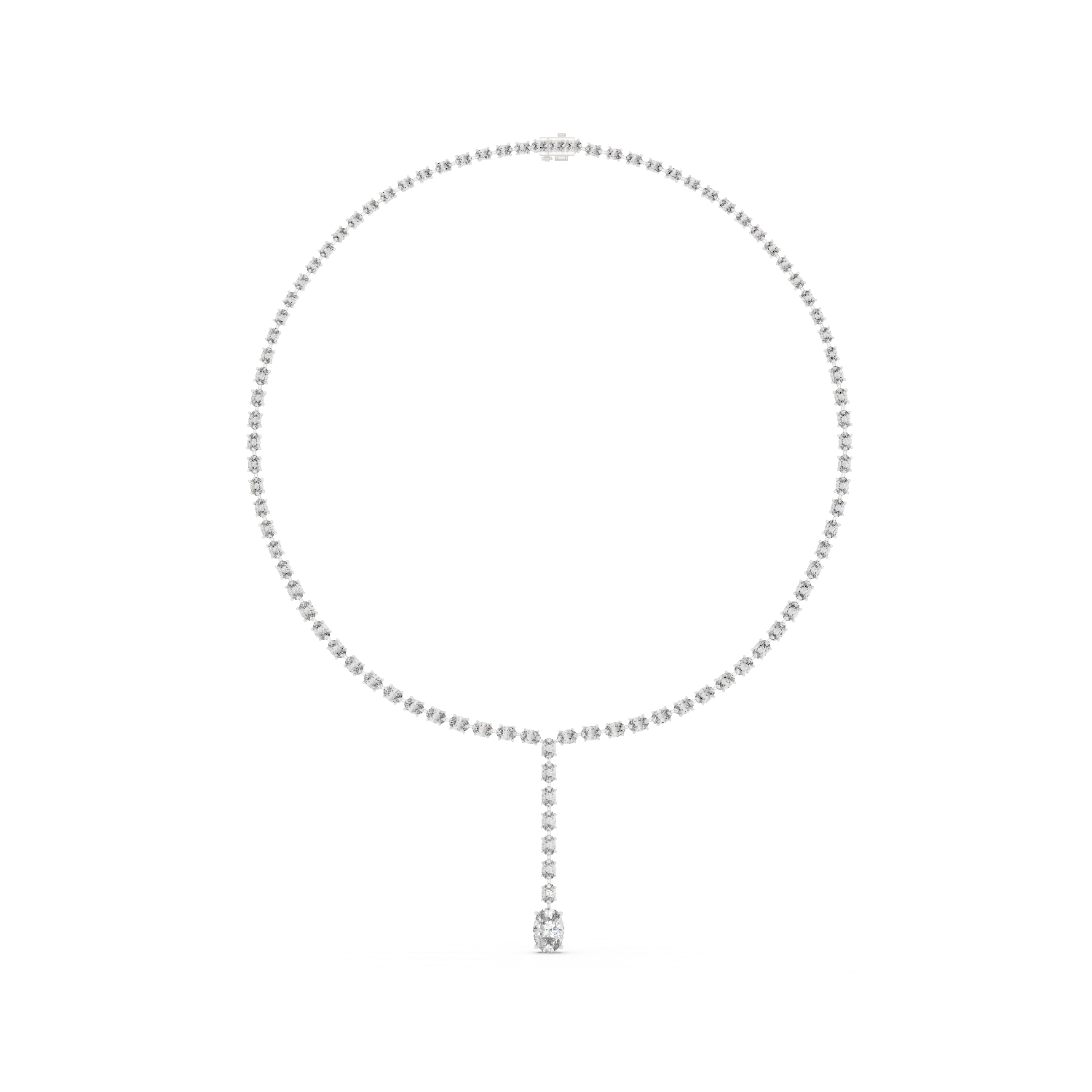 Lab-grown Diamond Necklace in 10K White Gold