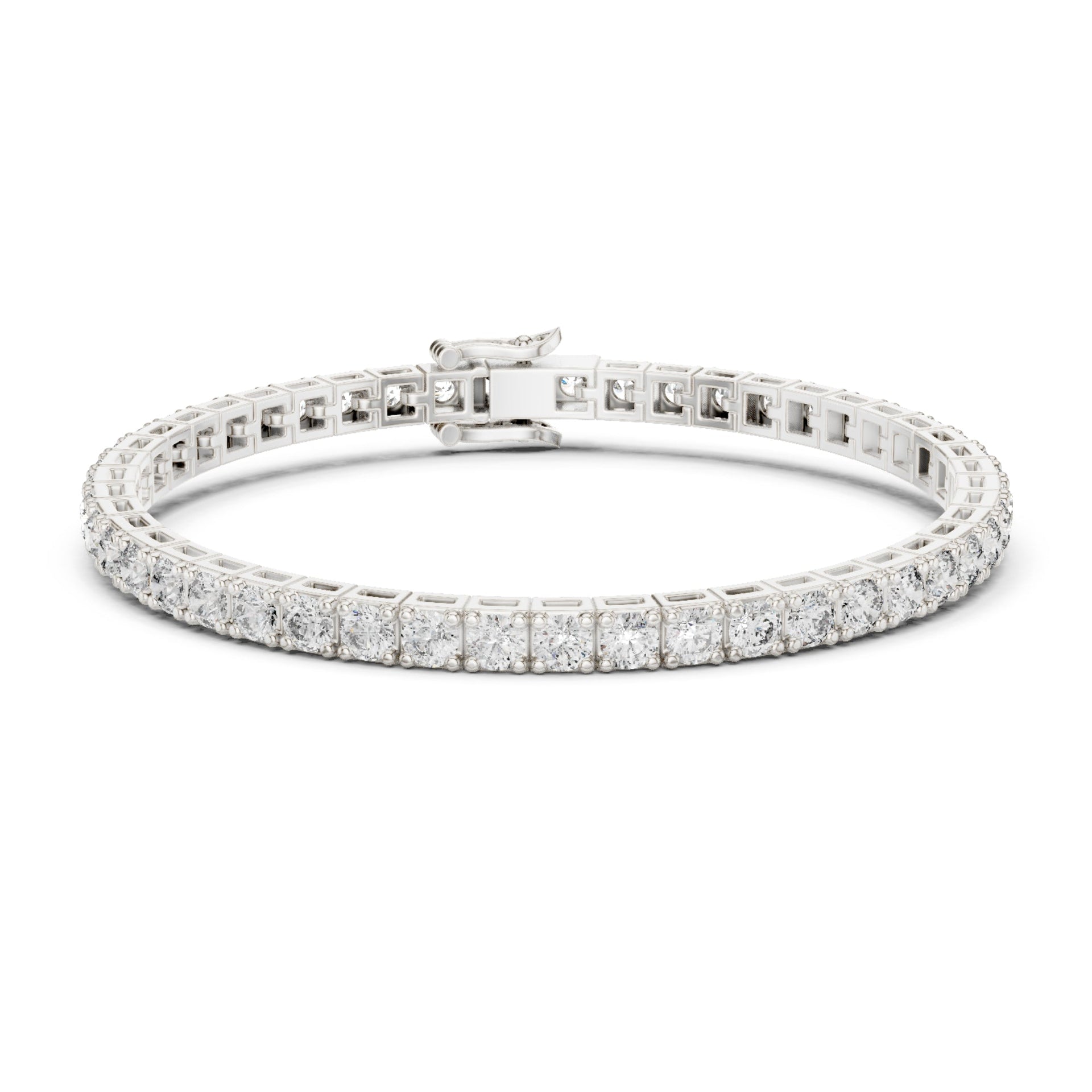2.00Ct Round-Cut Lab-grown Diamond Tennis Bracelet in 10K Yellow Gold