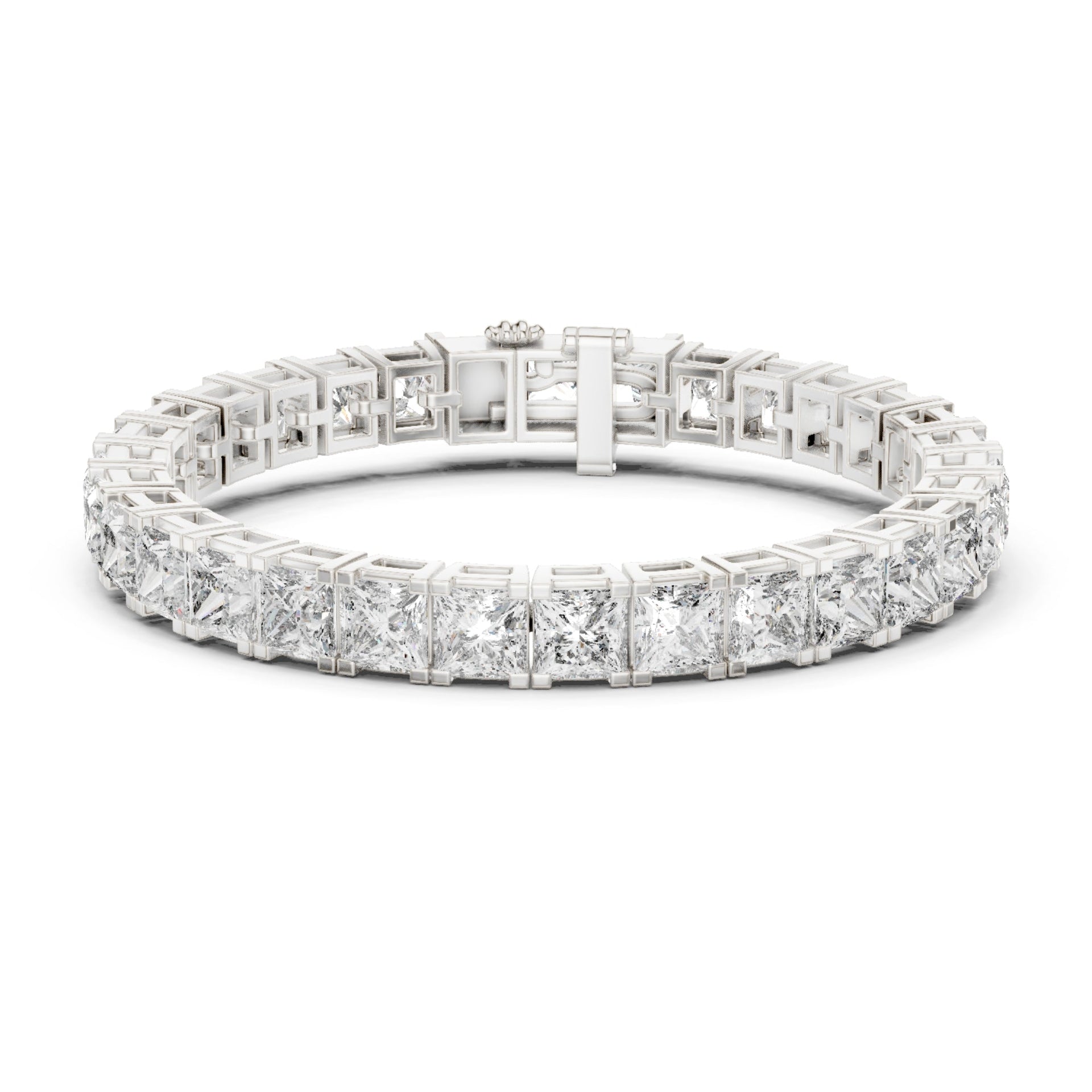 13.84Ct Lab-grown Diamond Tennis Bracelet in 10K White Gold