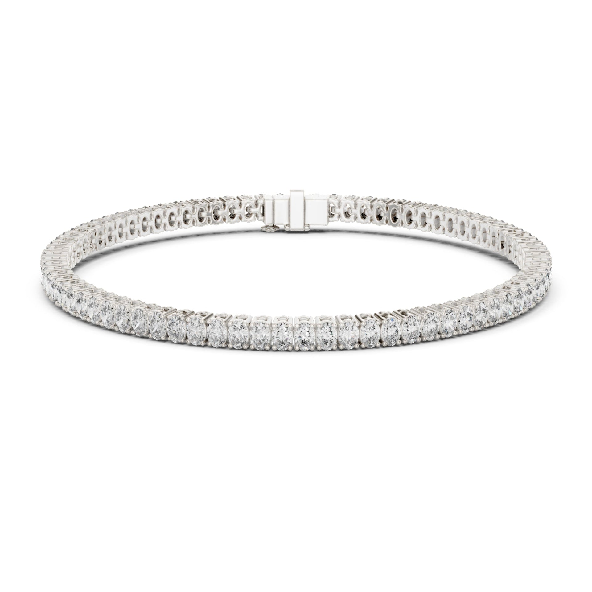 2.00Ct Round-Cut Lab-grown Diamond Tennis Bracelet in 10K Yellow Gold