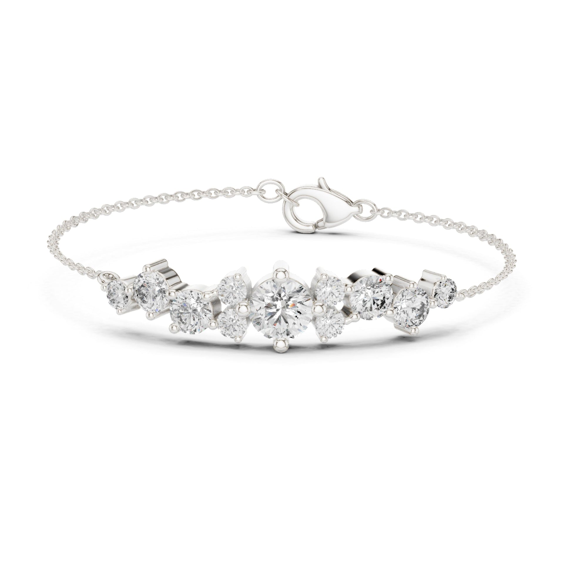 1.80Ct Round-Cut Lab-grown Diamond Tennis Bracelet in 10K Rose Gold