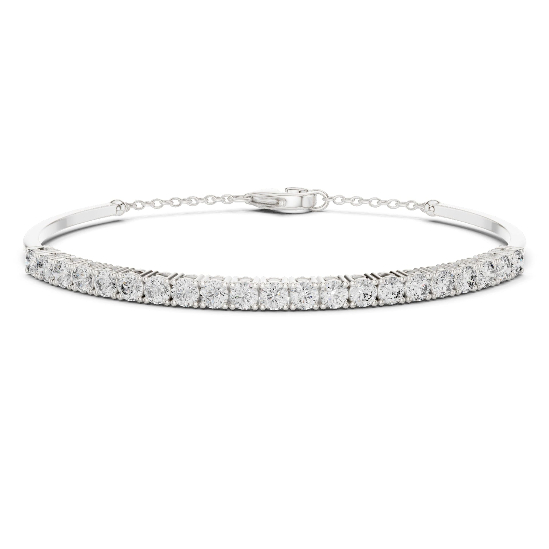 Round-Cut Lab-grown Diamond Cluster Charm Bracelets in 10K Yellow Gold