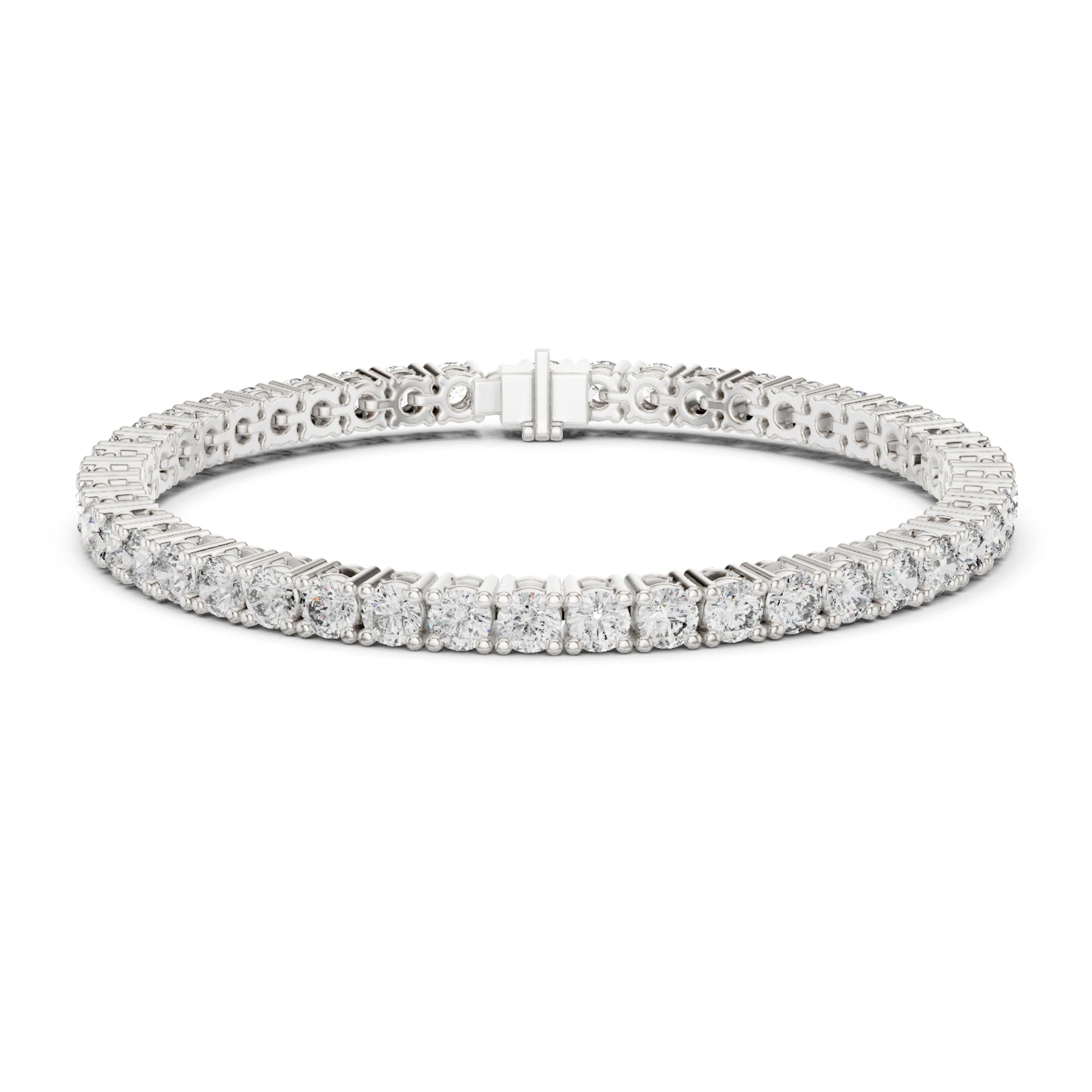 1.80Ct Round-Cut Lab-grown Diamond Tennis Bracelet in 10K White Gold