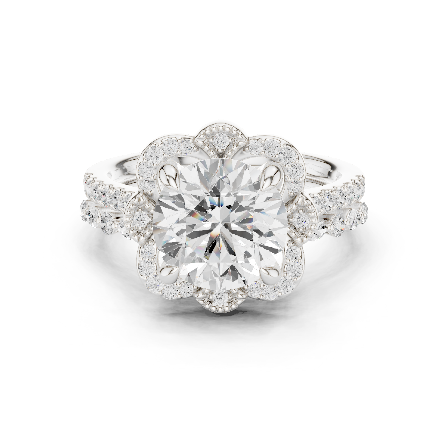 2.41Ct Oval-Cut Lab-grown Diamond Antique Ring in 10K Yellow Gold