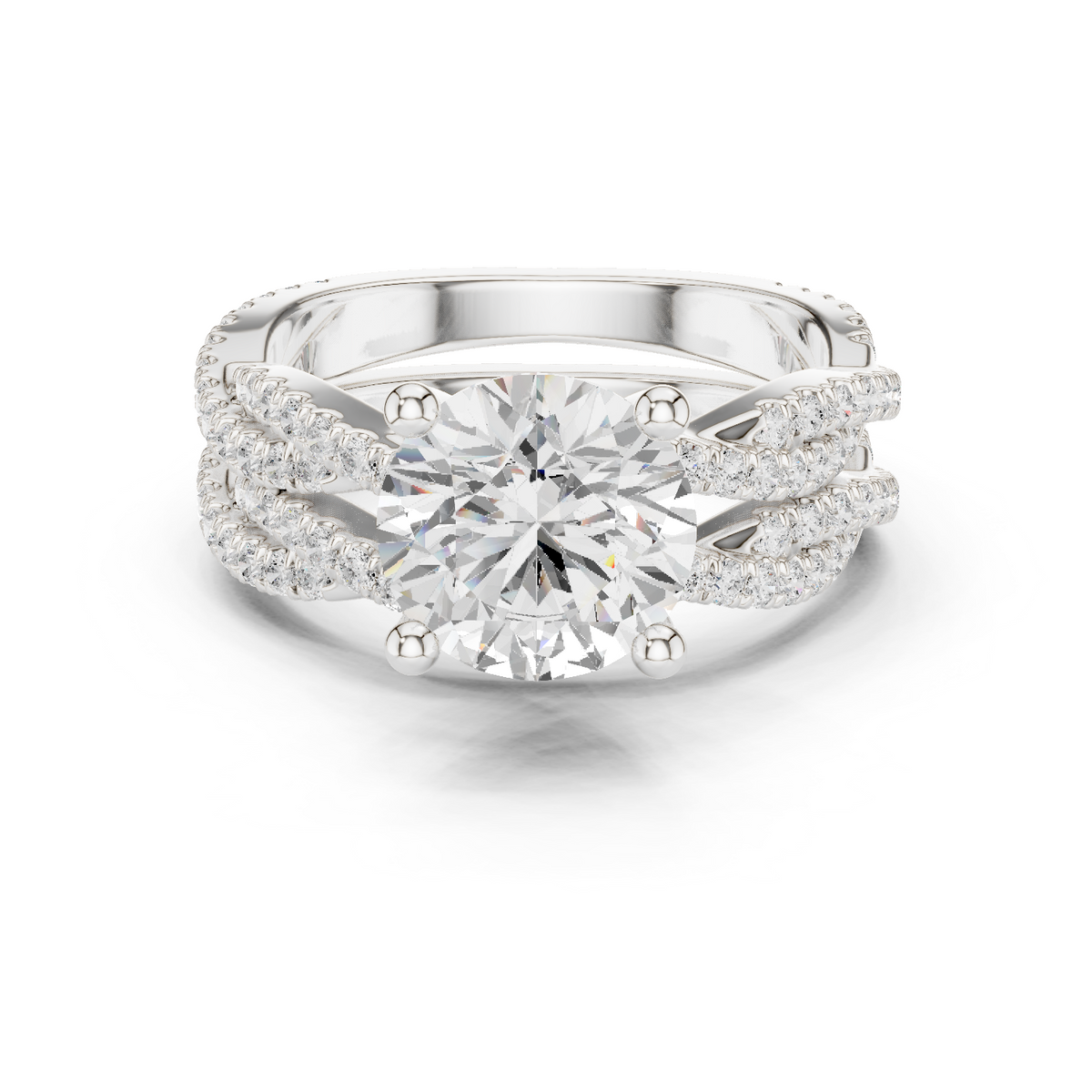 Round-Cut Lab-grown Diamond Solitaire Ring in 10K White Gold