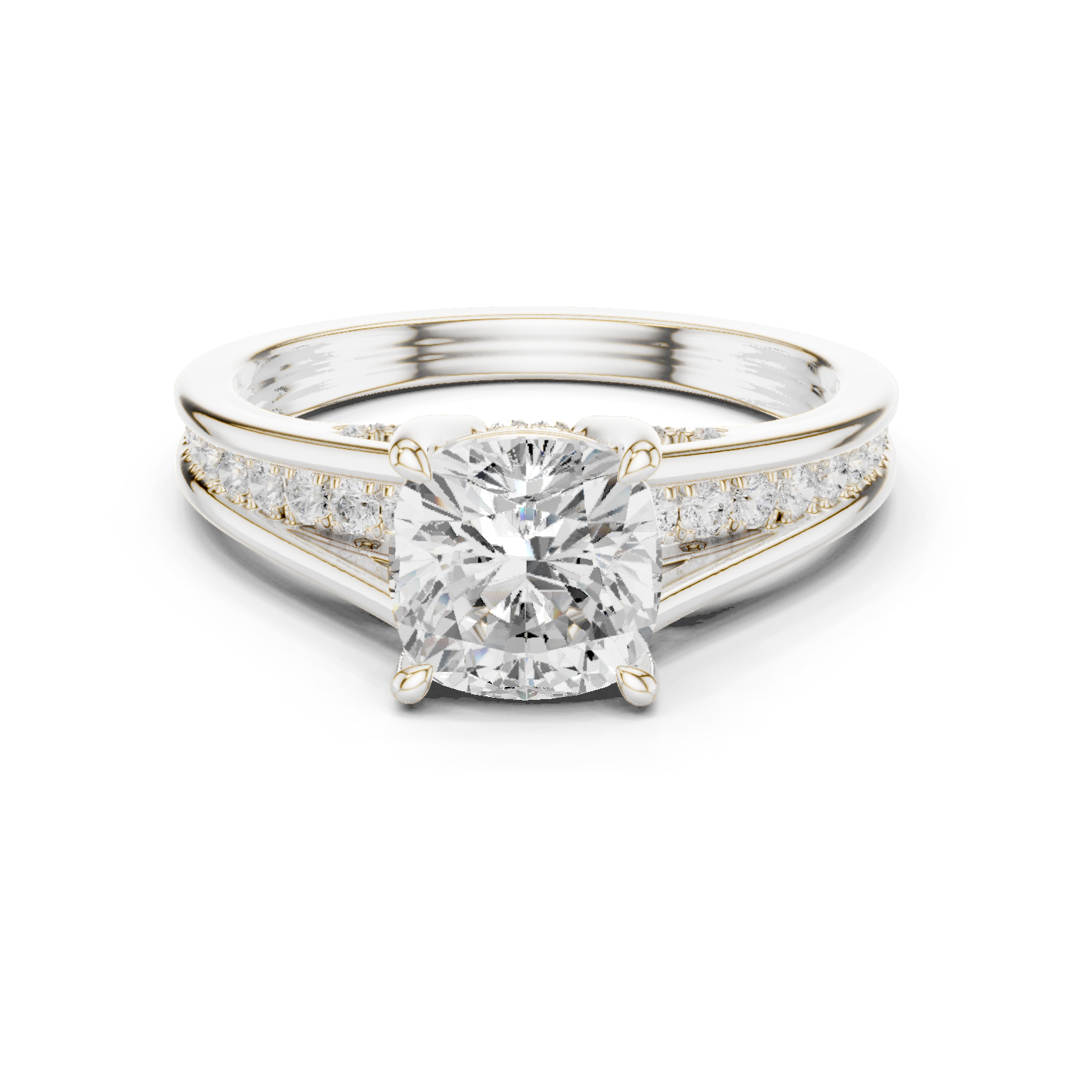 2.30Ct Asscher-Cut Lab-grown Diamond Vintage Ring in 10K White Gold